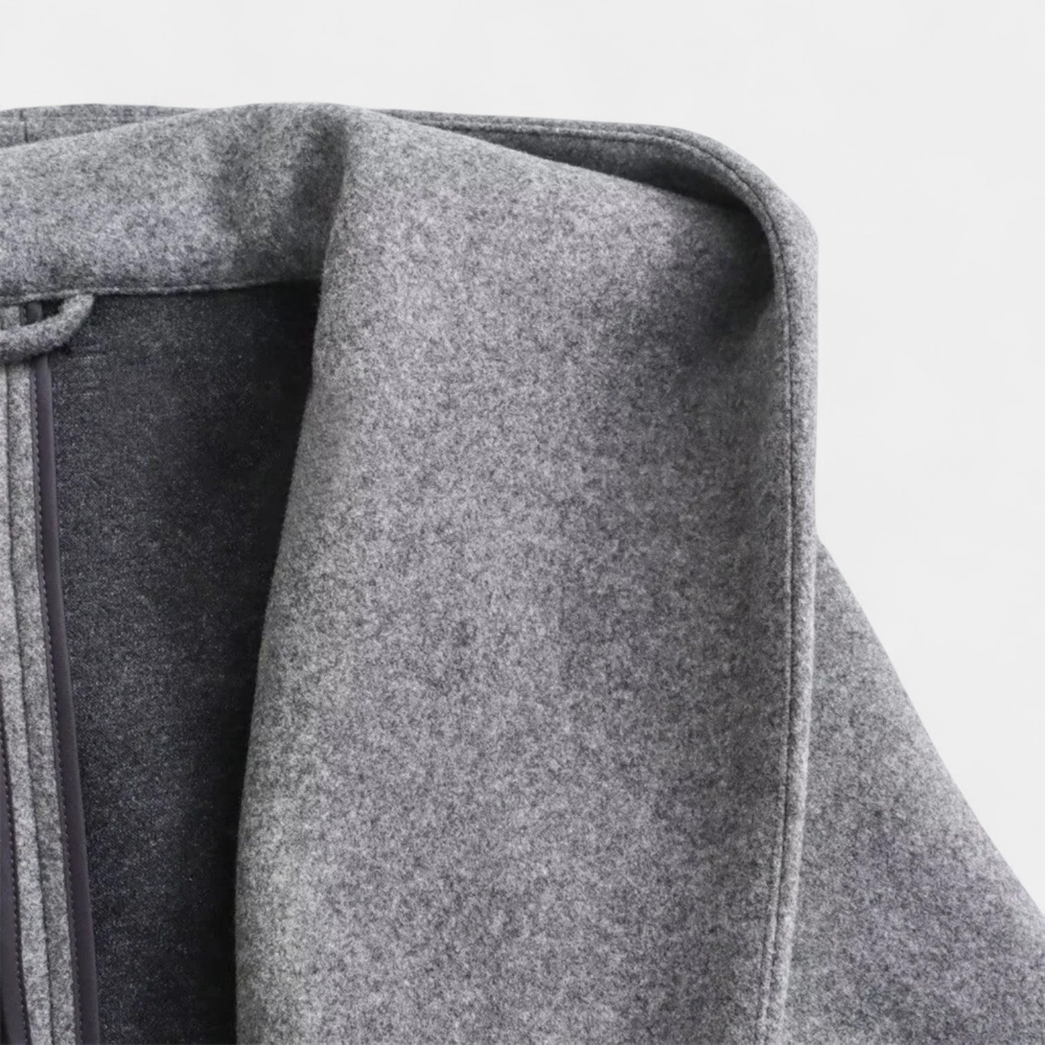 Manteau en laine ceinturé pour femmes, longueur au genou