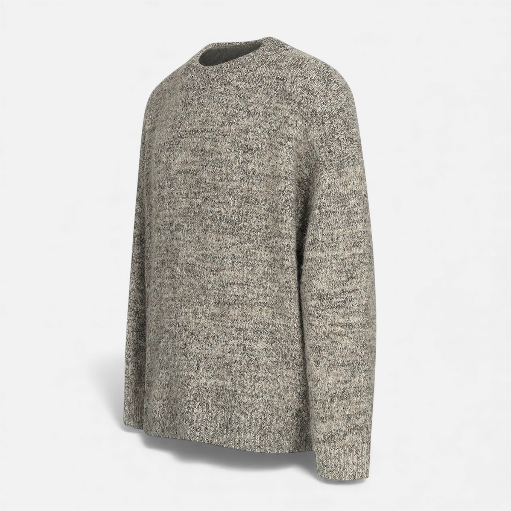Pull homme à col rond effet laine