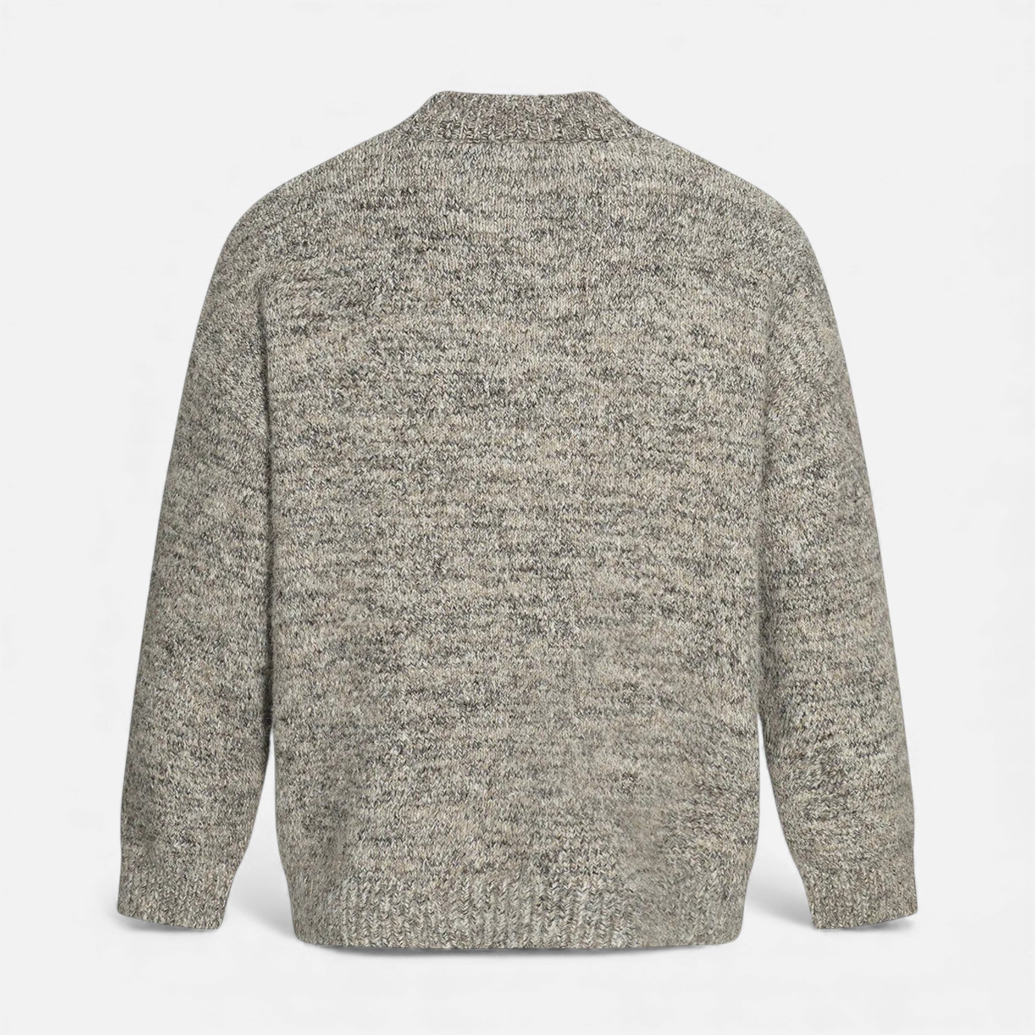 Pull homme à col rond effet laine
