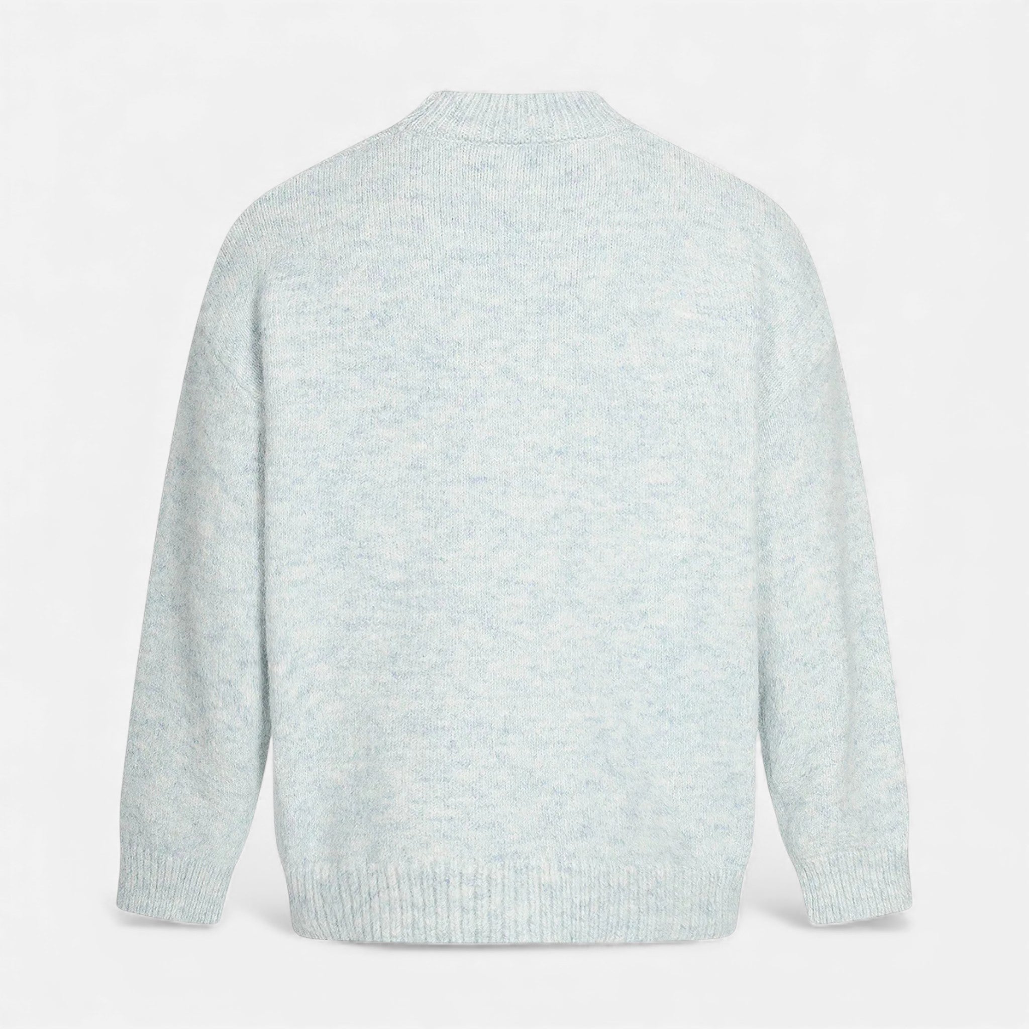 Pull homme à col rond effet laine