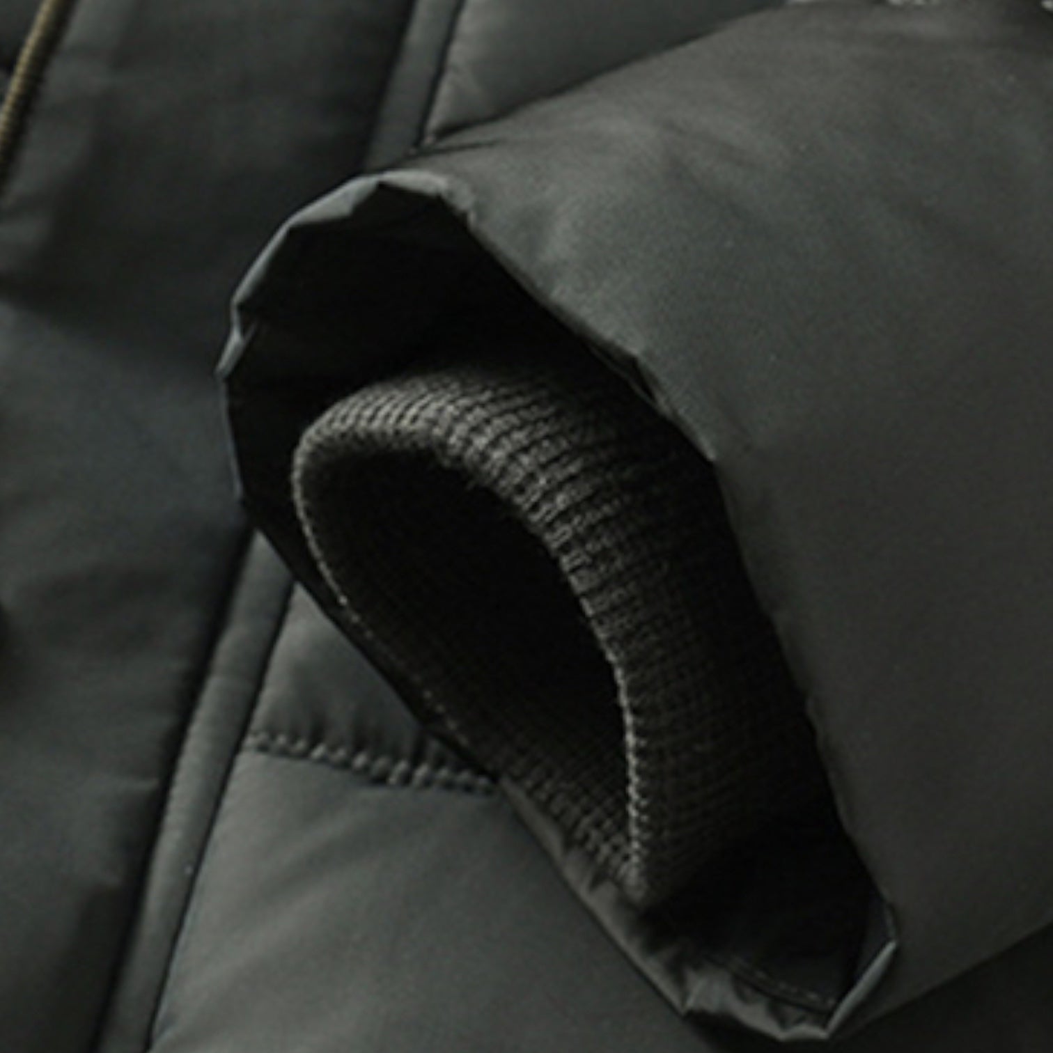 Doudoune longue d'hiver pour homme avec doublure en polaire