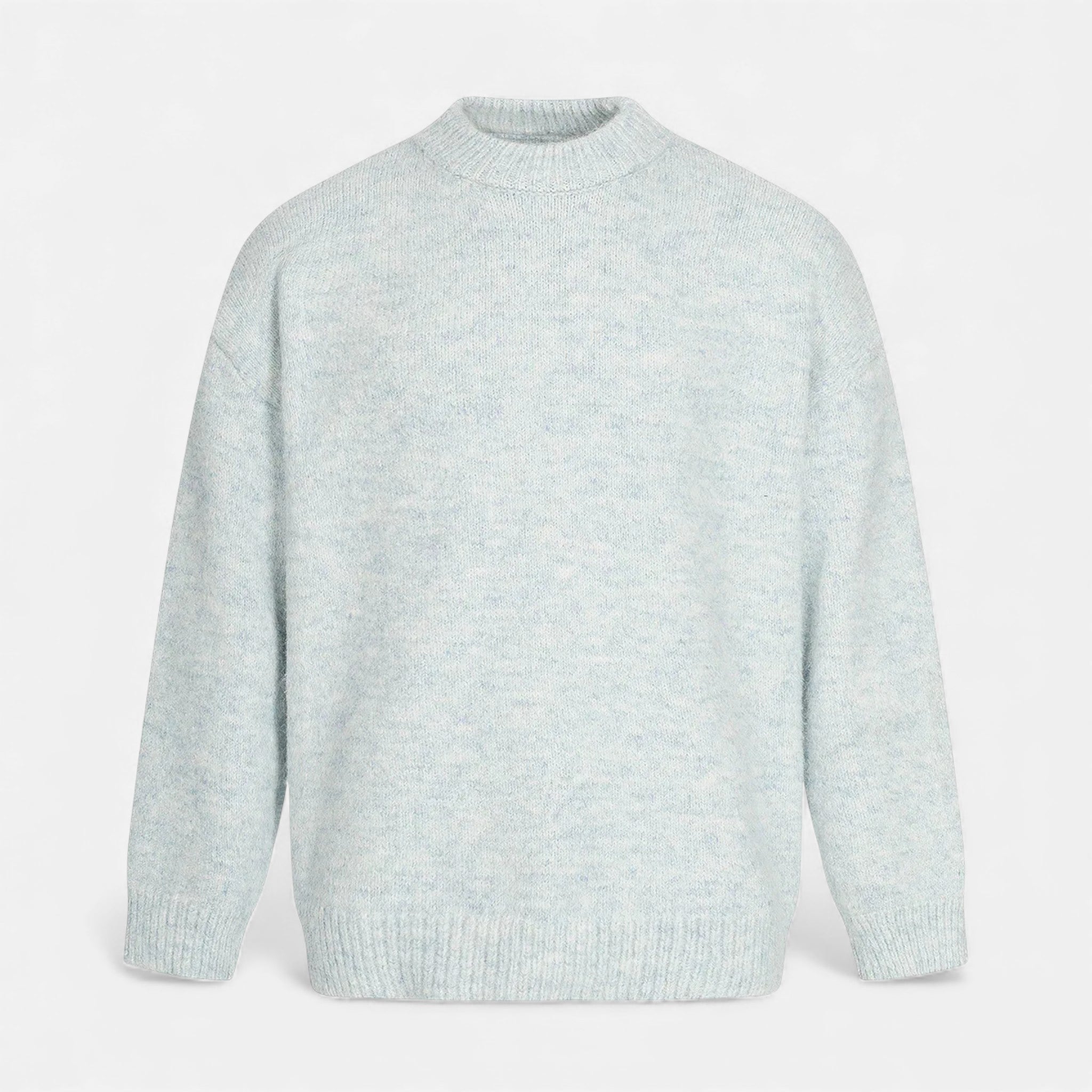 Pull homme à col rond effet laine