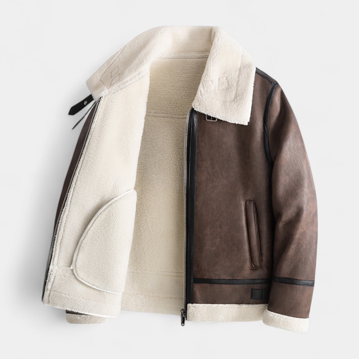 Veste aviateur en cuir pour hommes