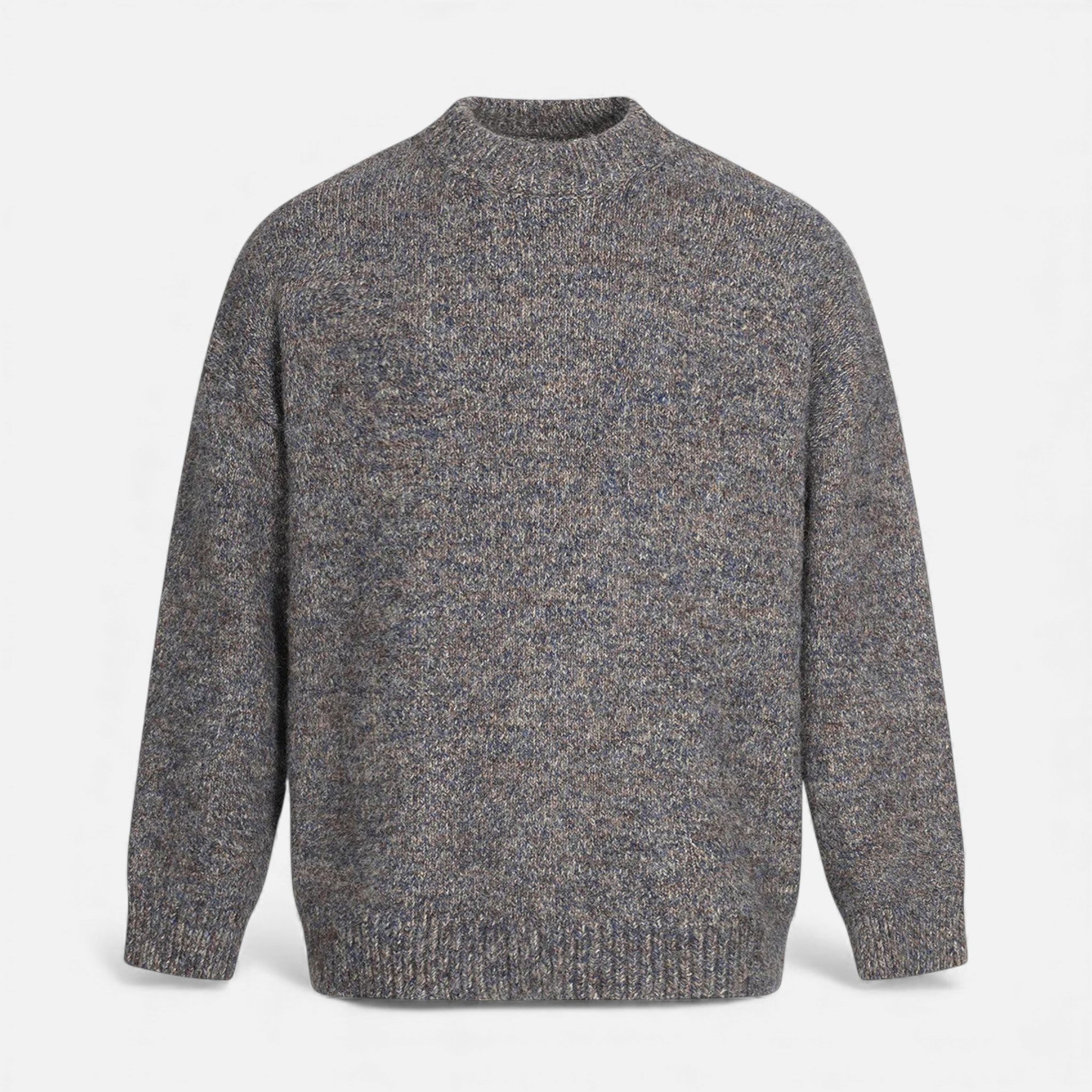 Pull homme à col rond effet laine