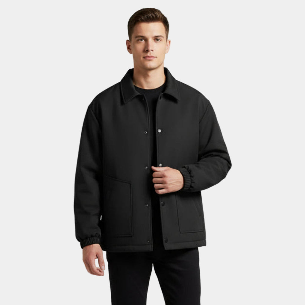 Veste Harrington pour homme doublée de polaire - manteau en twill imperméable