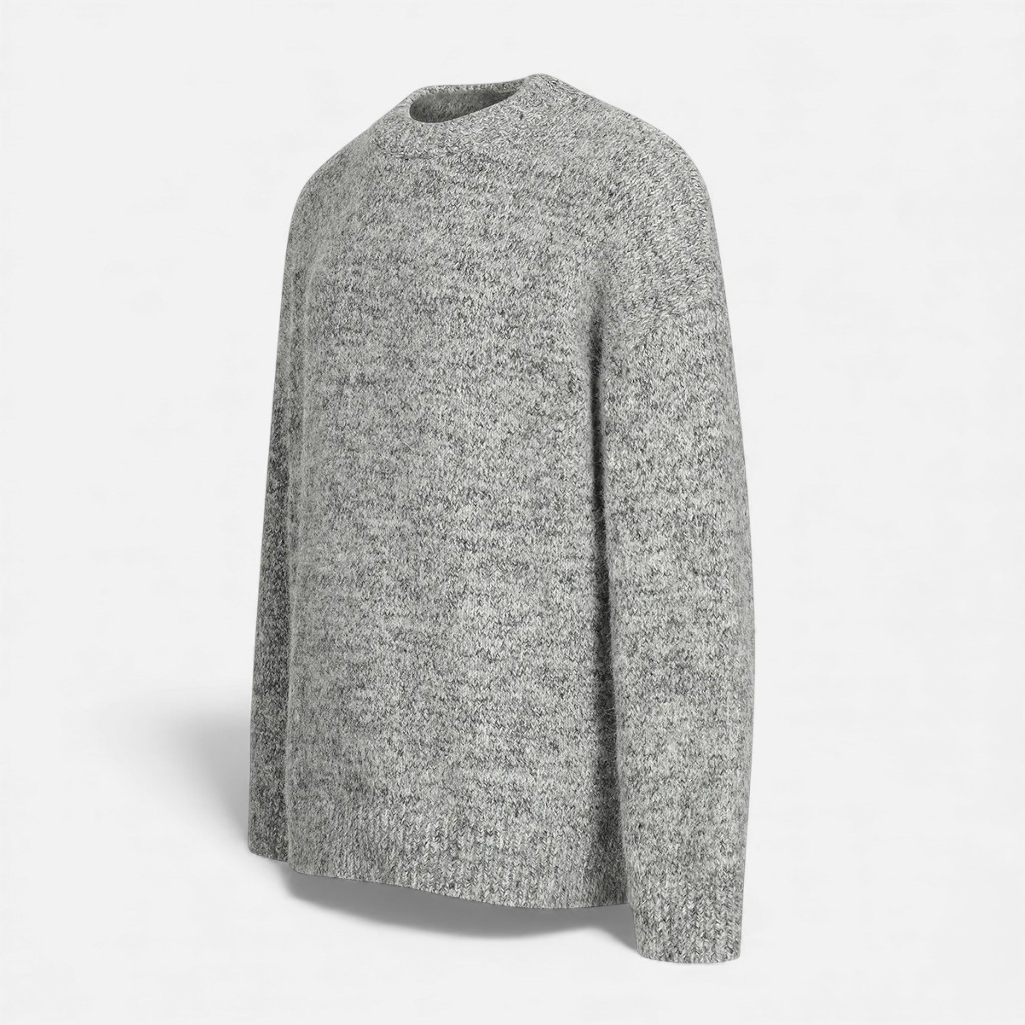 Pull homme à col rond effet laine