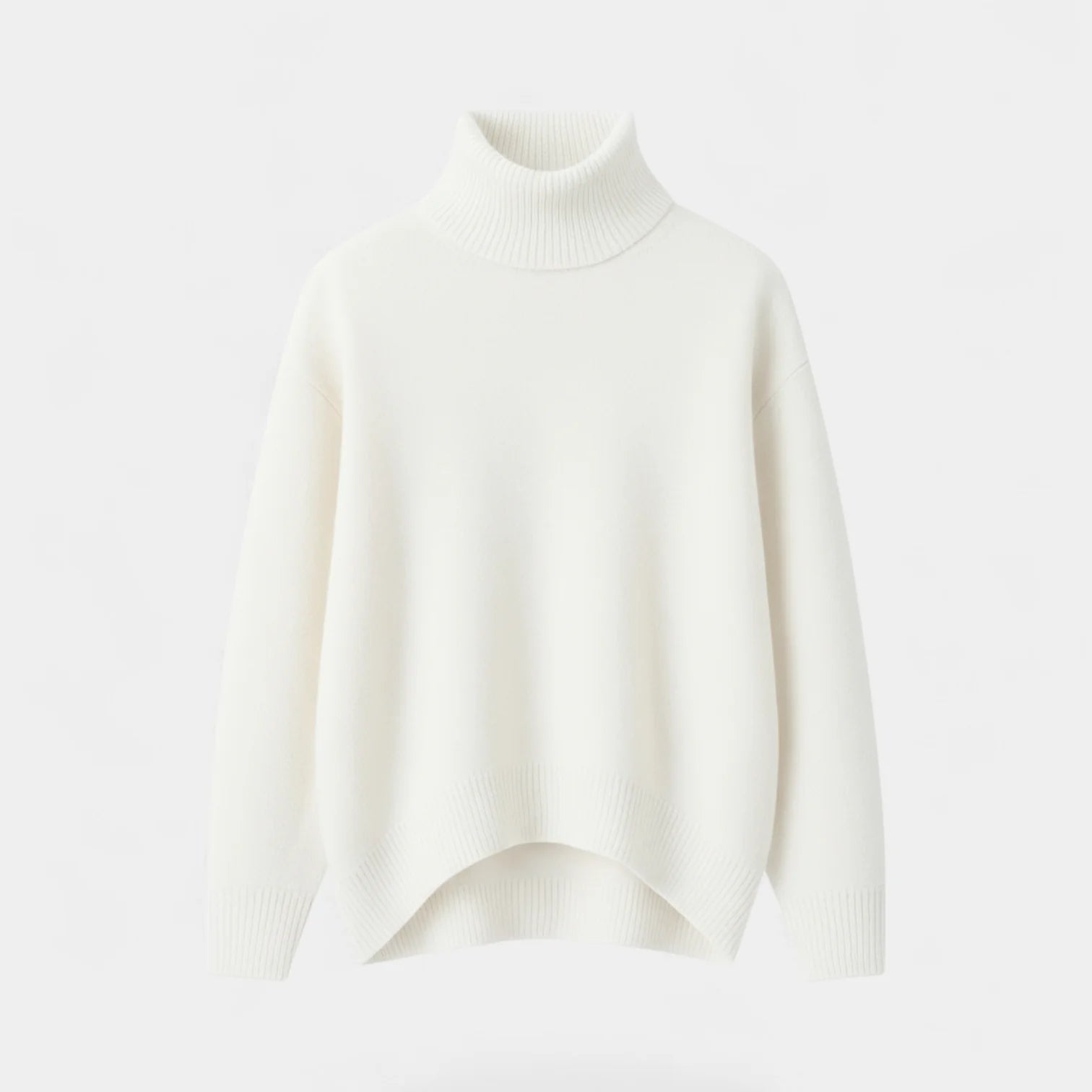 Pull en cachemire pour femme à col roulé chic