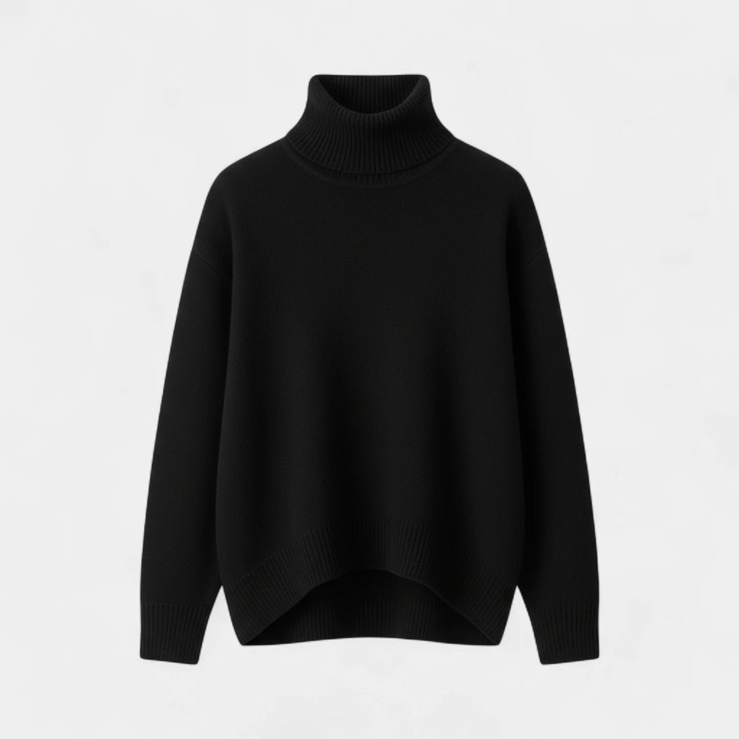 Pull en cachemire pour femme à col roulé chic