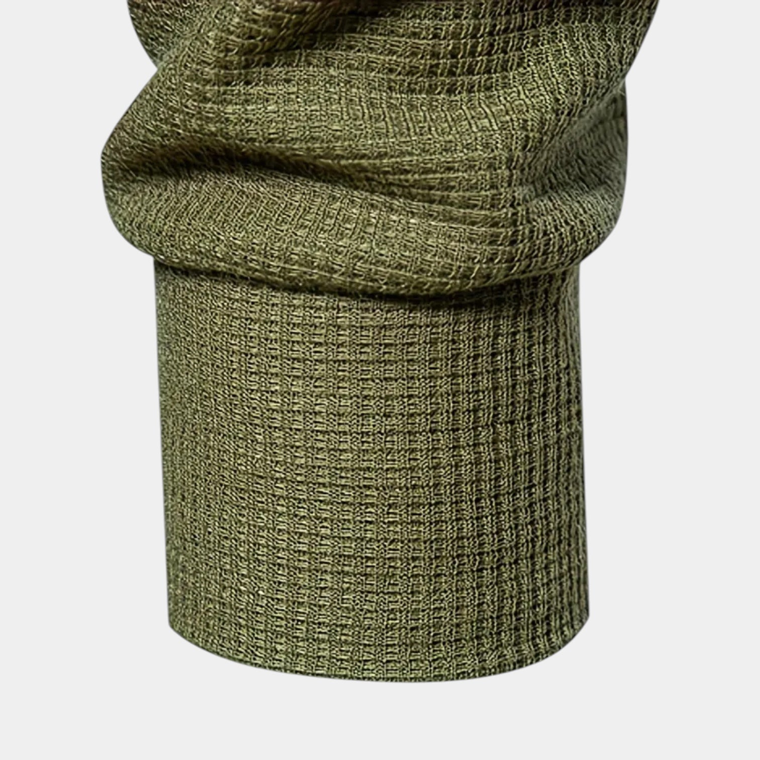 Sweat-shirt Henley en coton à maille nid-d'abeille pour homme