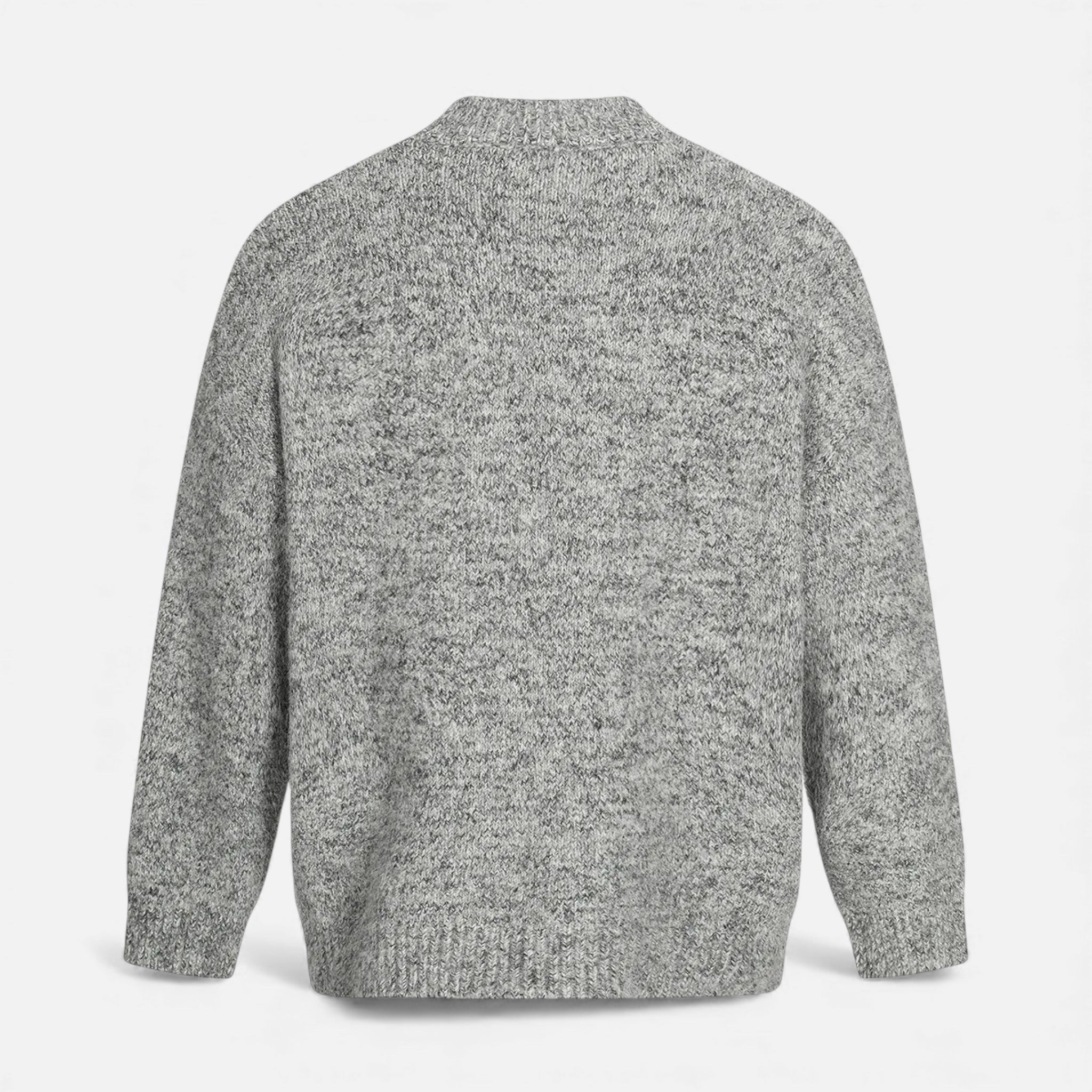 Pull homme à col rond effet laine