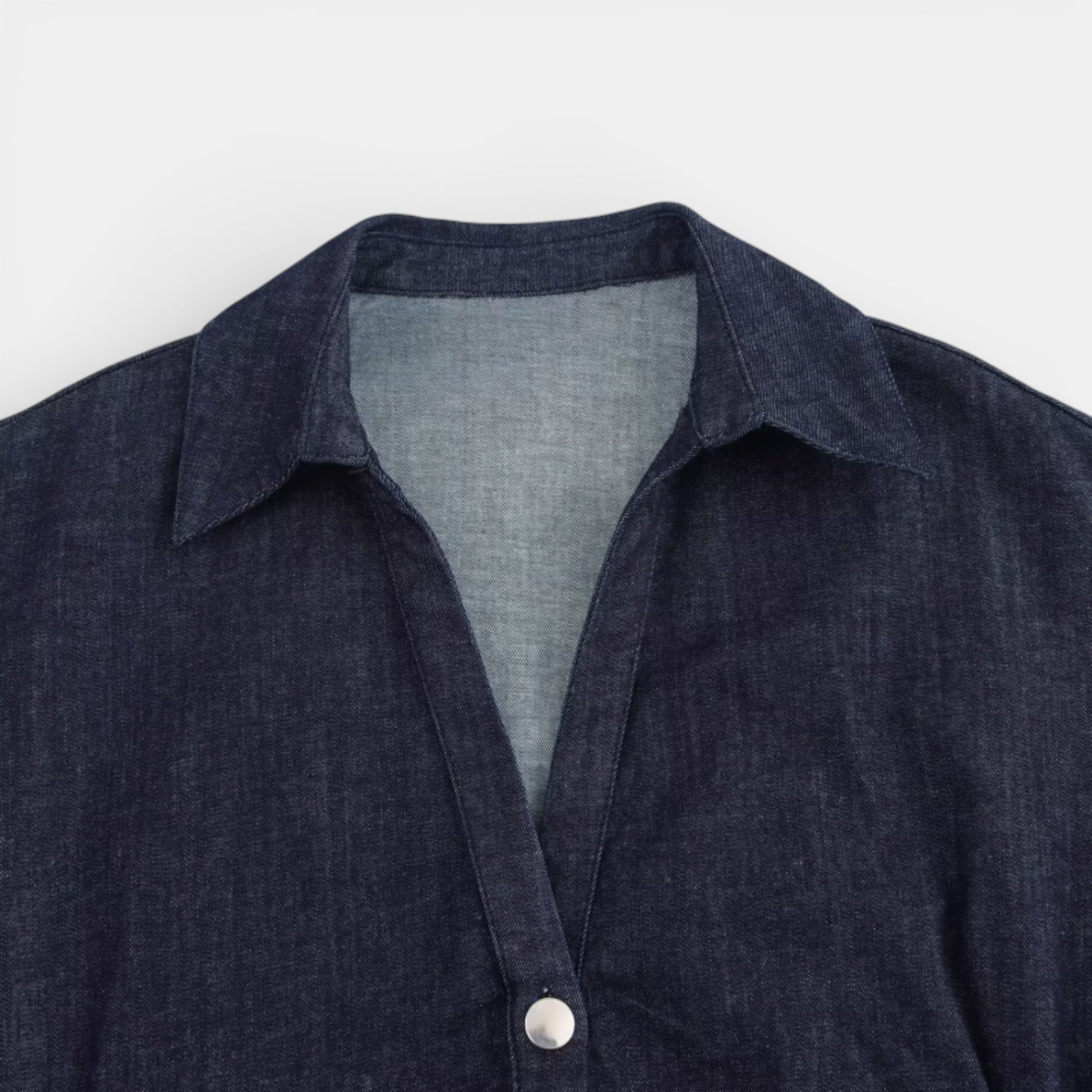 Robe midi en denim à boutons sur le devant pour femmes