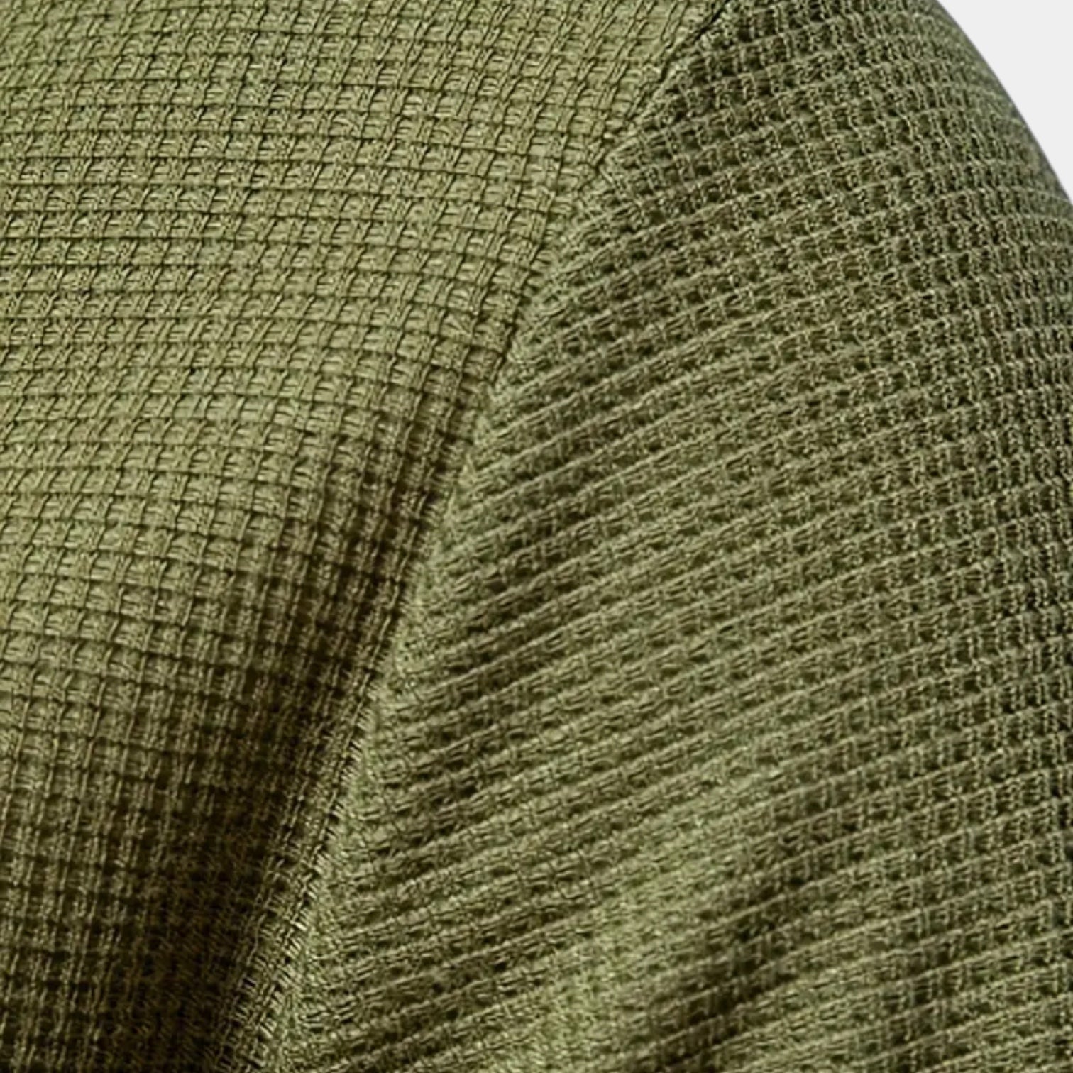 Sweat-shirt Henley en coton à maille nid-d'abeille pour homme