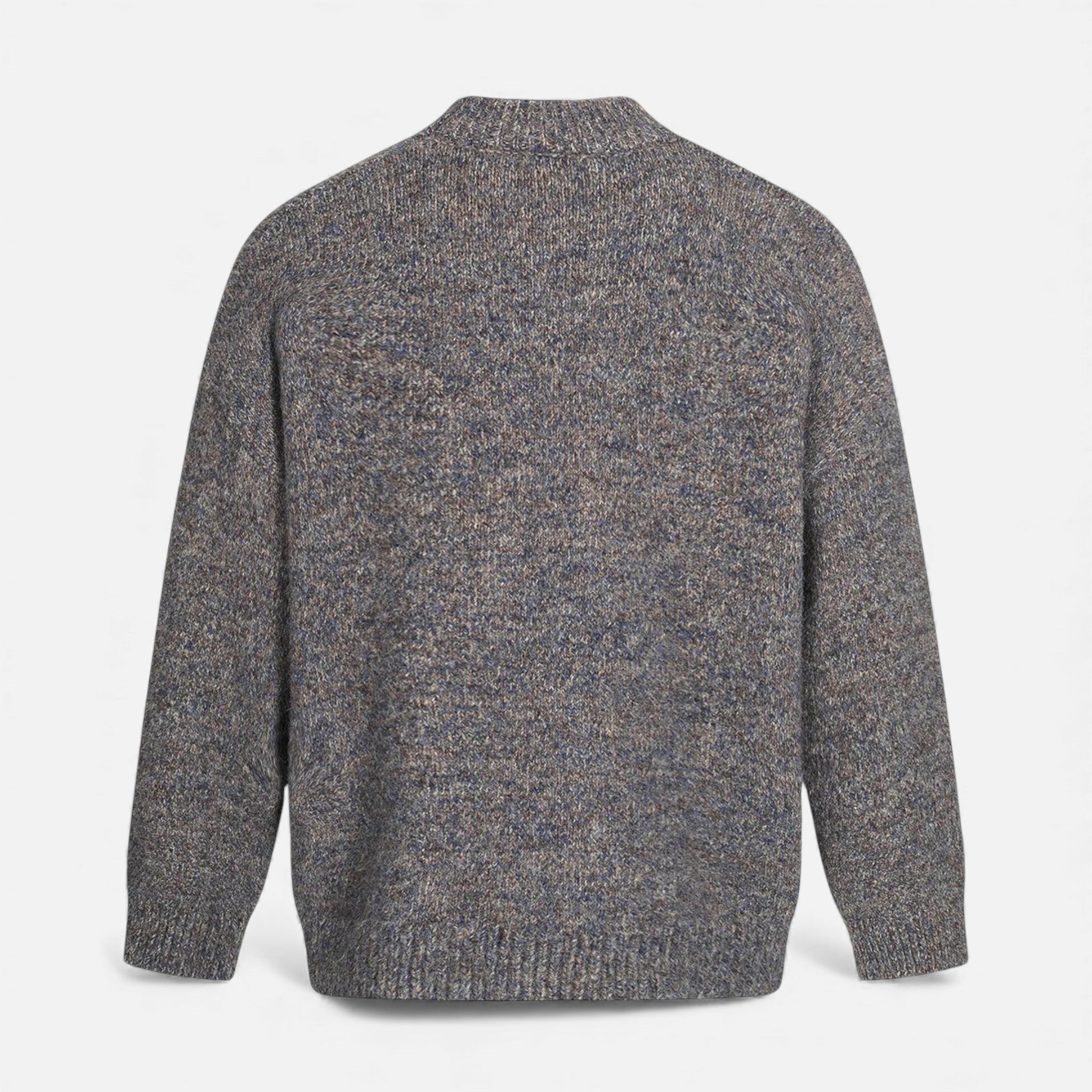 Pull homme à col rond effet laine