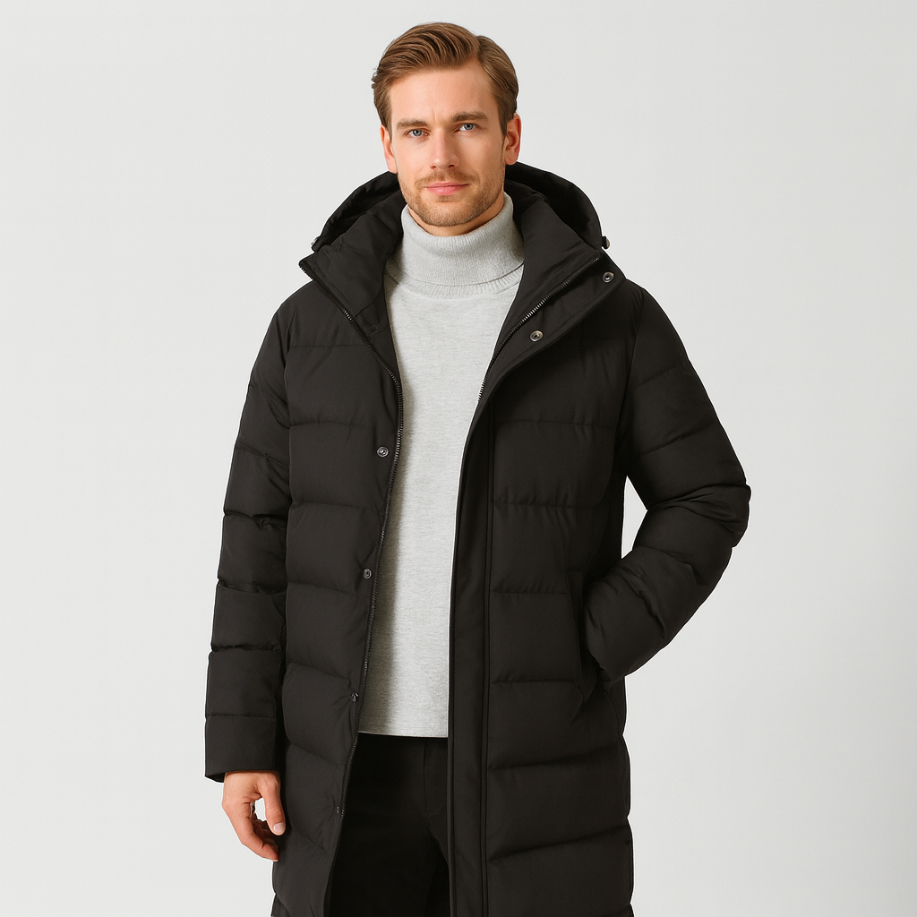 Parka longue en duvet pour homme