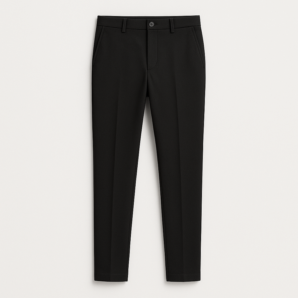 Pantalon pour homme à jambe droite, taillé sur mesure, taille élastique