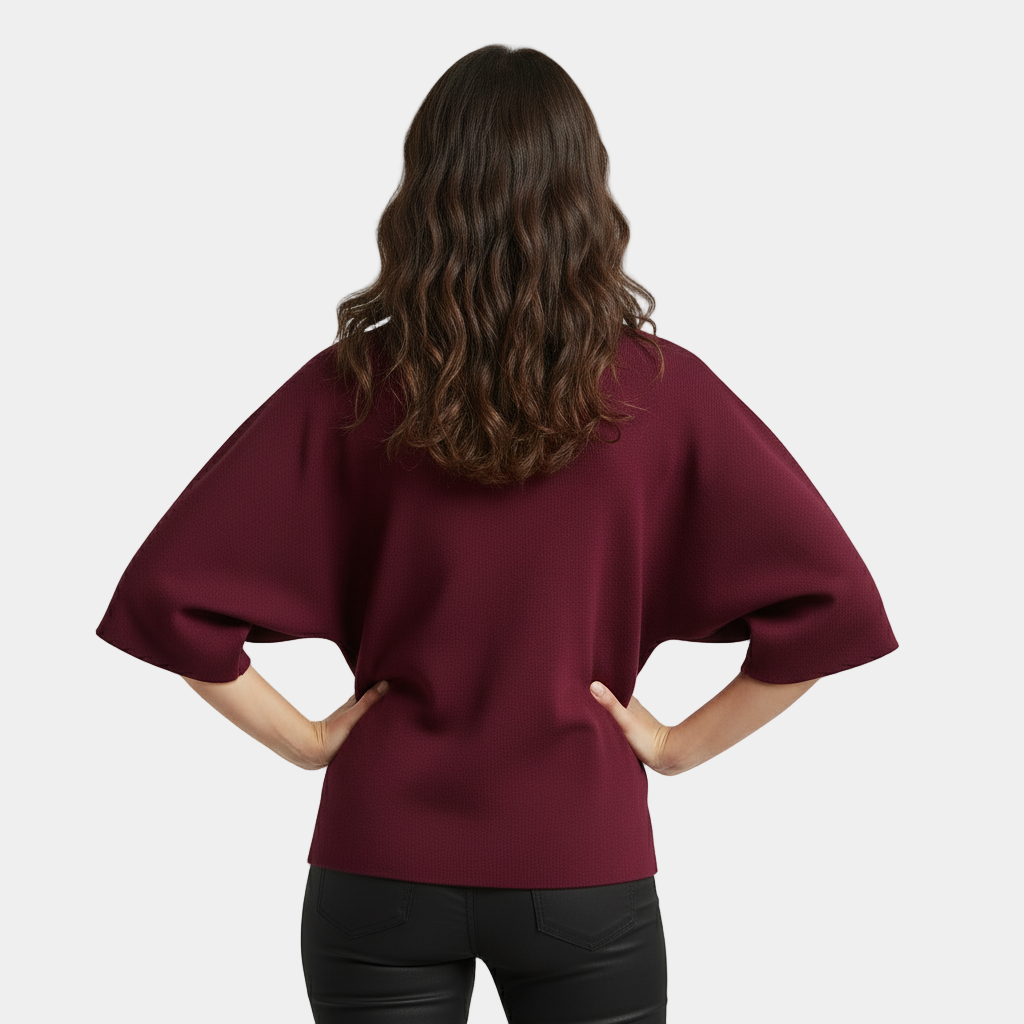 Cardigan en maille à col en V pour femme, manches demi-longues