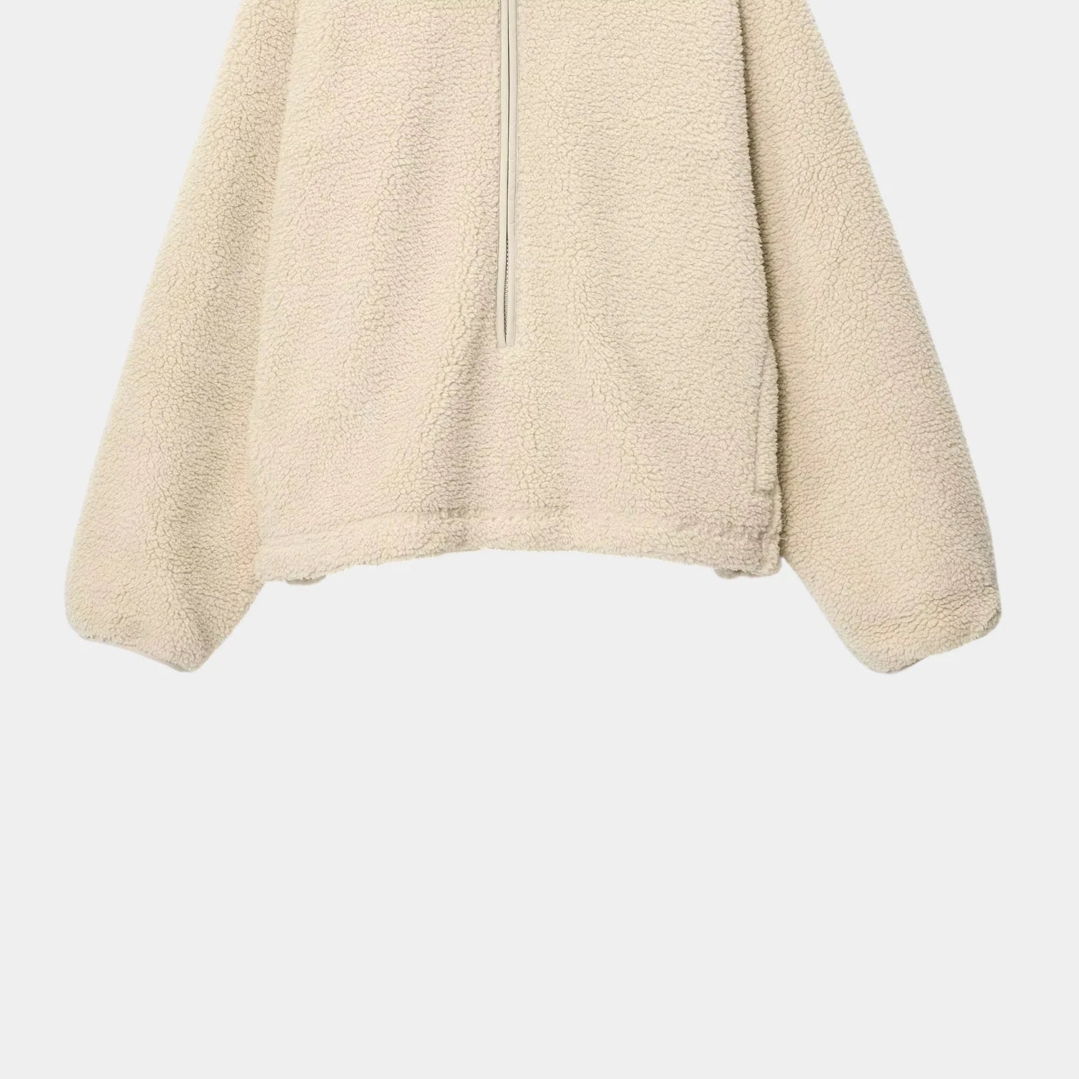 Sweat-shirt en polaire Sherpa pour femmes - pull à demi-zip