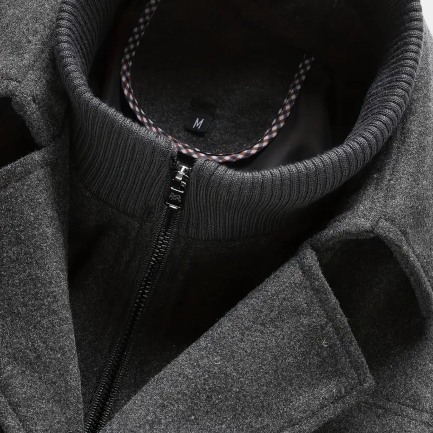 Manteau d'hiver en laine mélangée pour homme – pardessus boutonné à coupe ajustée