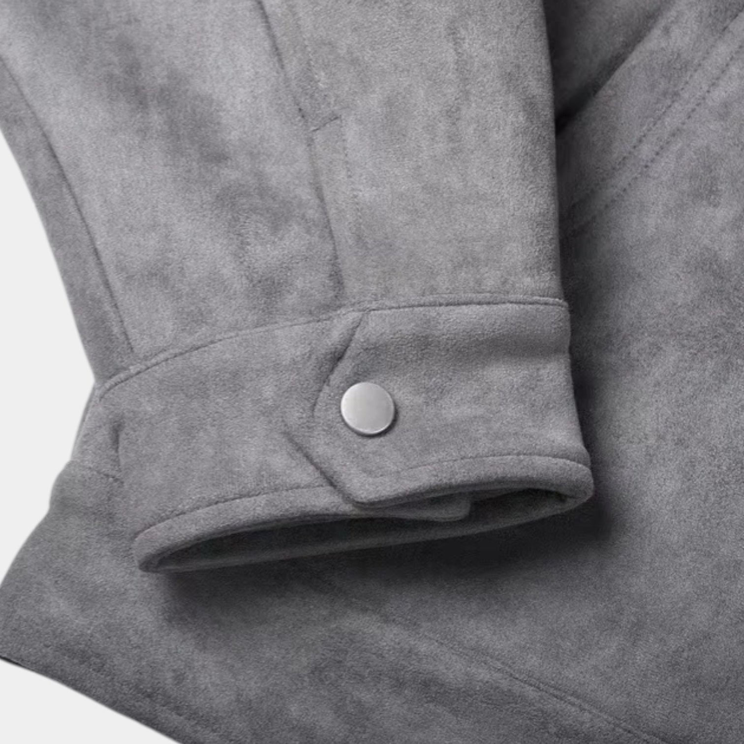 Surchemise en daim synthétique pour homme, zippée