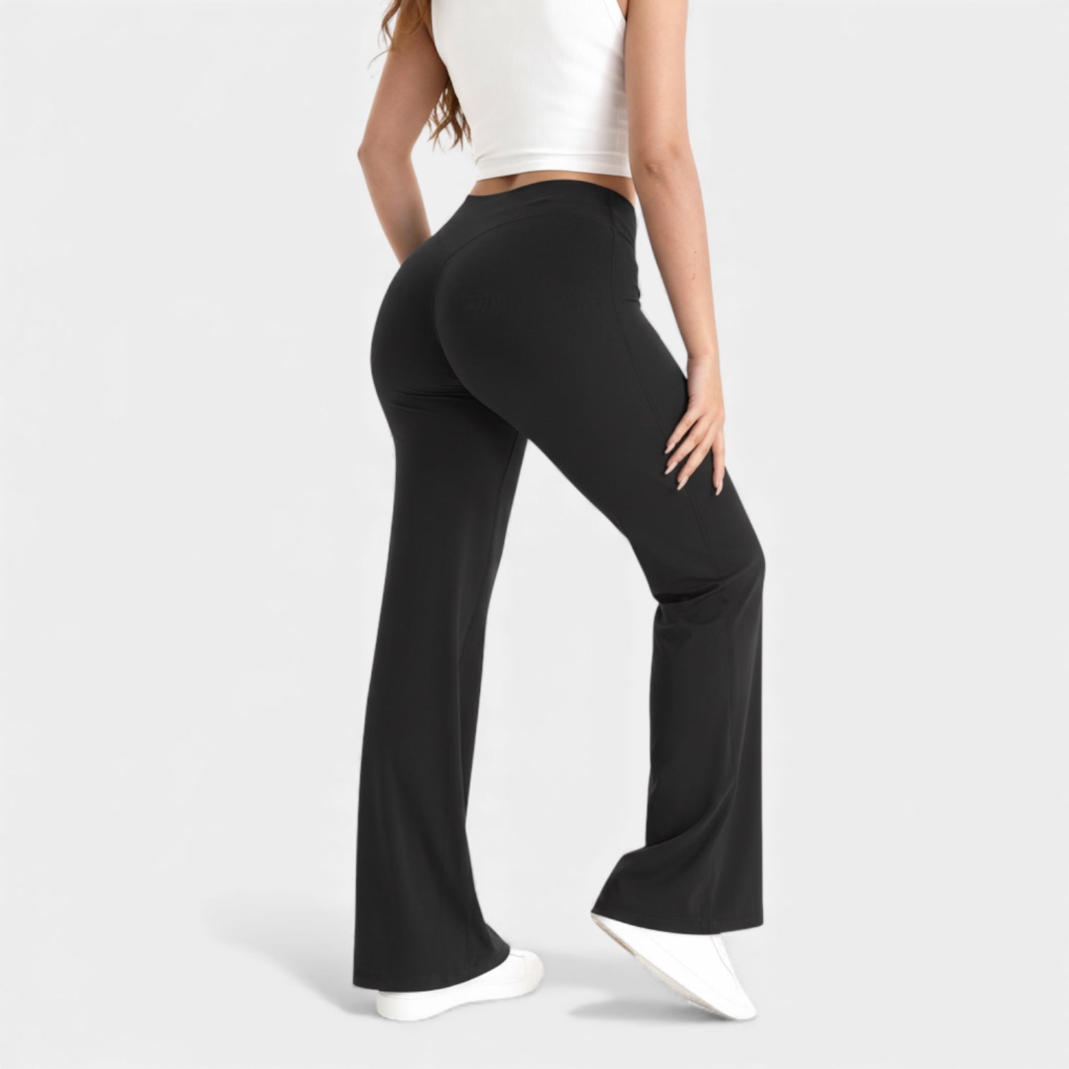 Leggings évasés à taille haute pour femmes – stretch sculptant