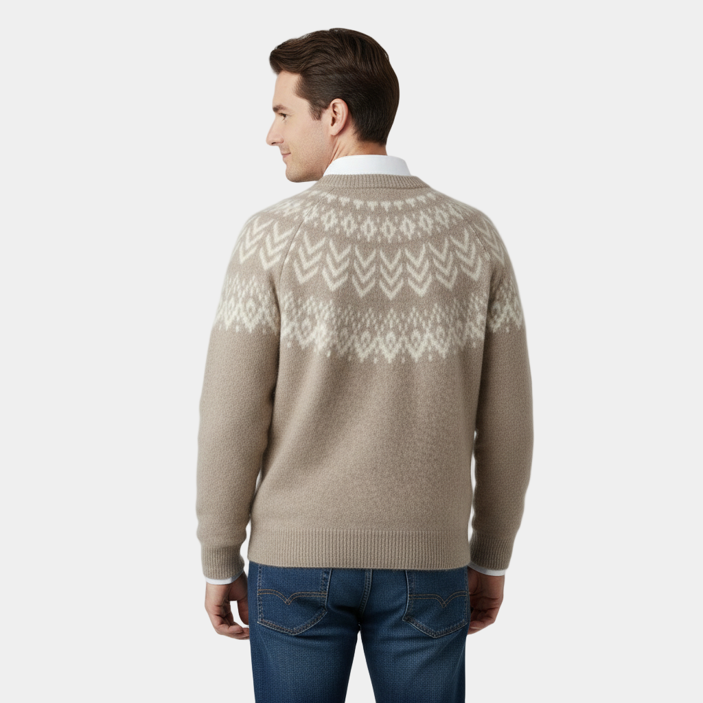 Pull de Noël en laine mérinos pour homme