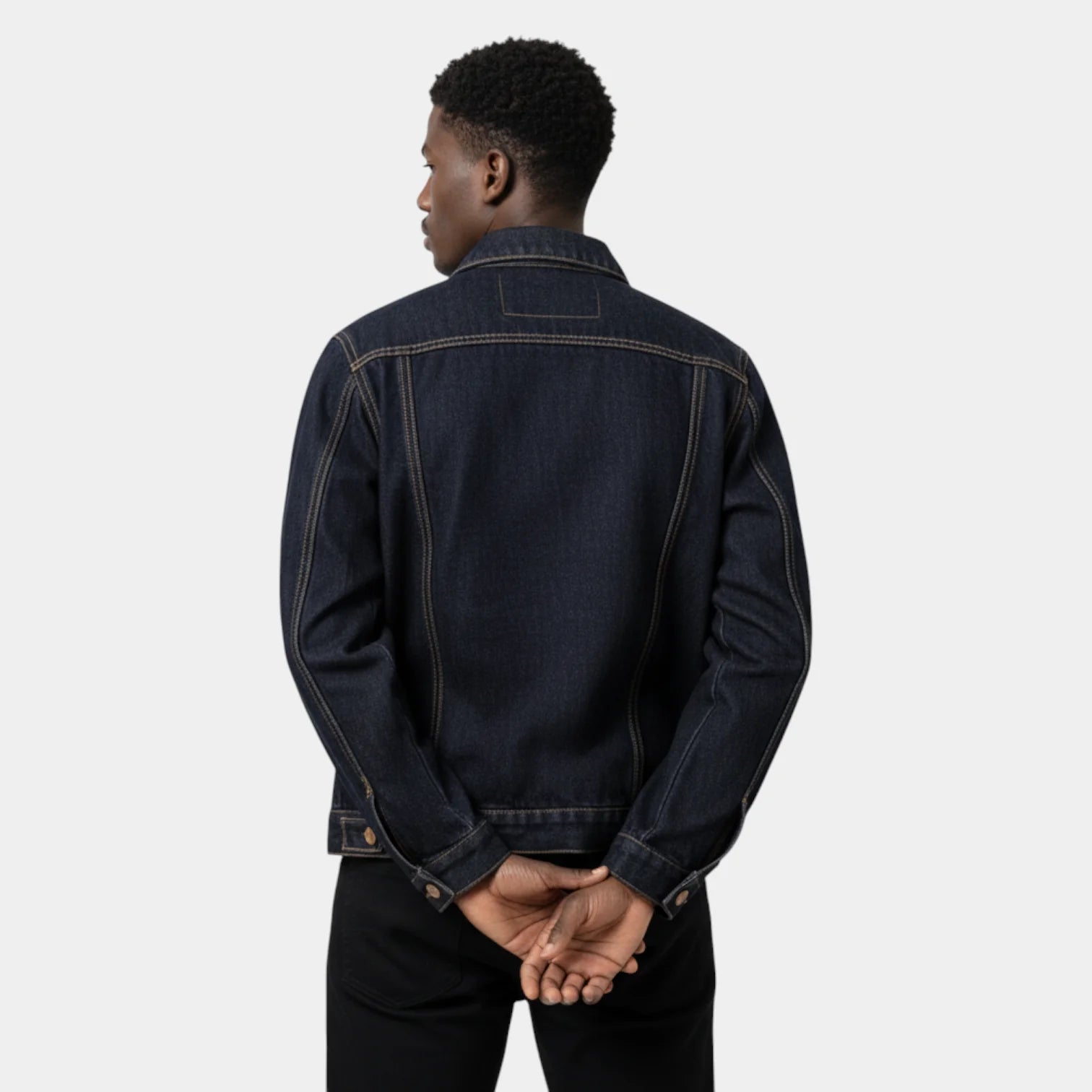 Veste trucker en jean classique pour homme – coupe droite