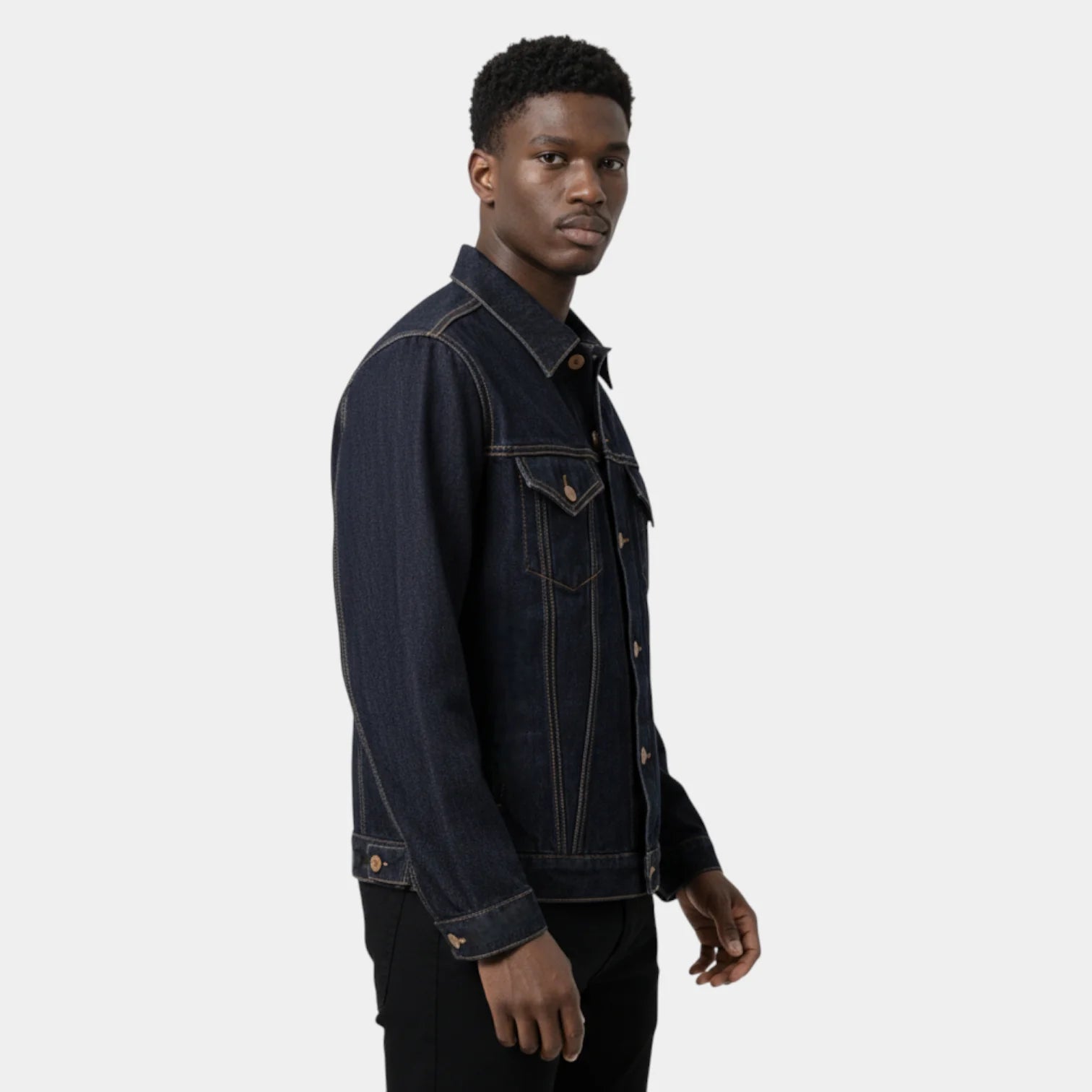 Veste trucker en jean classique pour homme – coupe droite