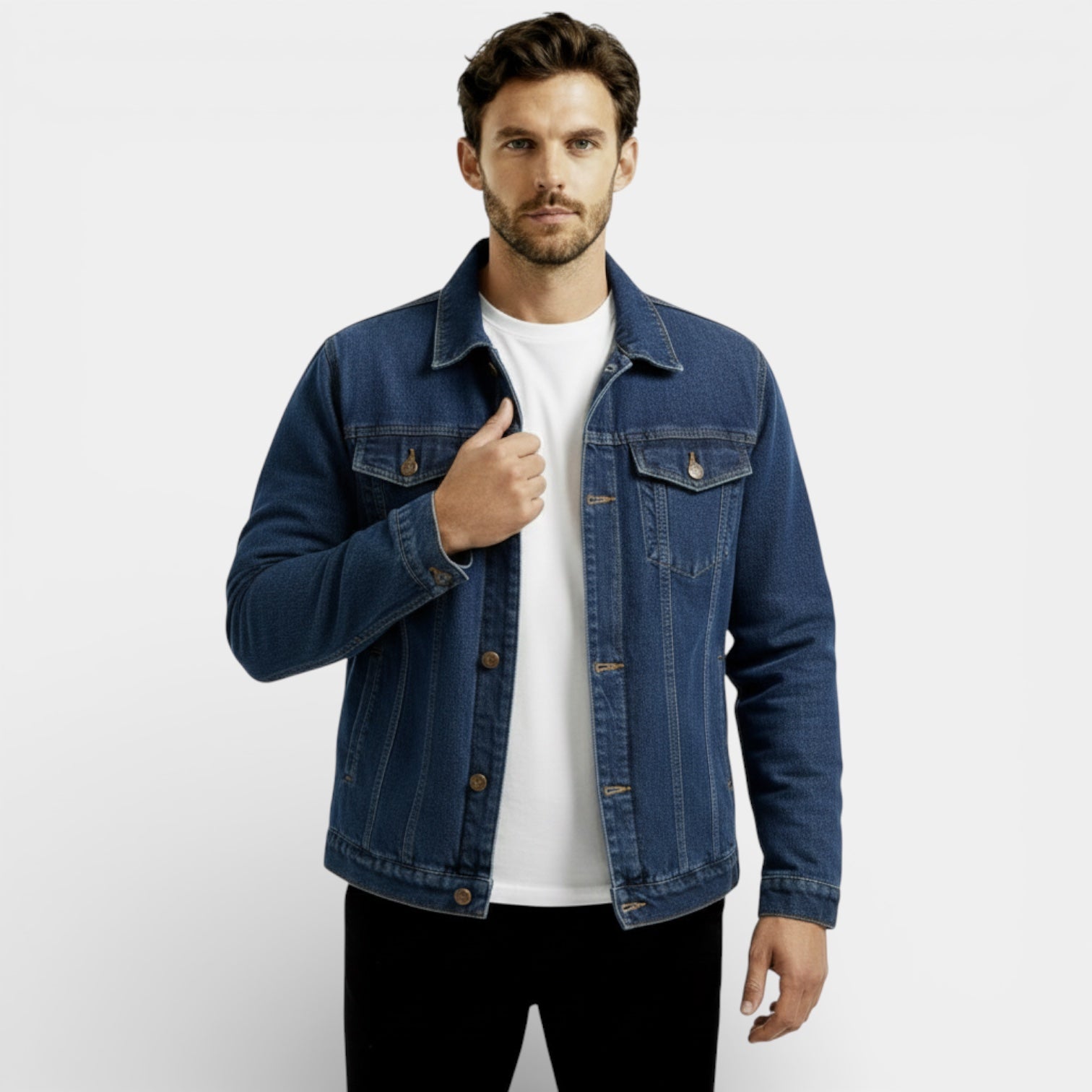 Veste en jean classique pour homme – coupe régulière