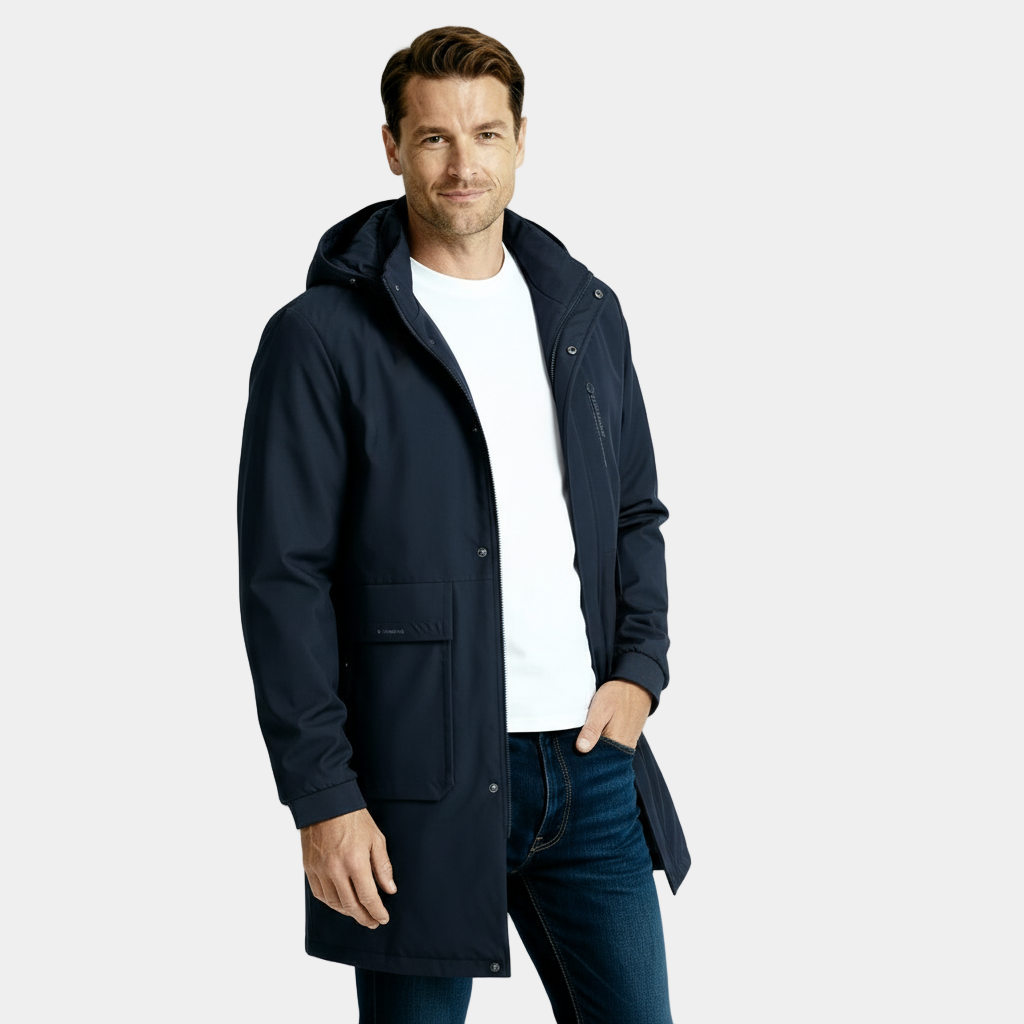 Parka longue pour homme - Veste d'hiver coupe-vent et imperméable