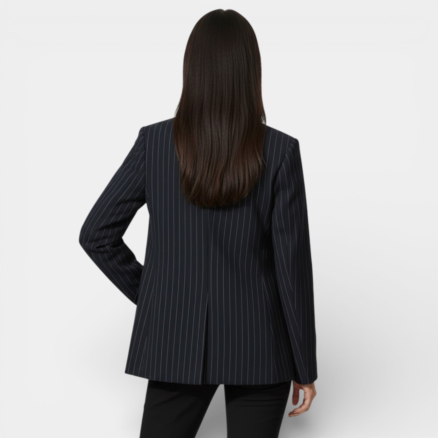 Blazer femme à rayures pinstripe – coupe structurée