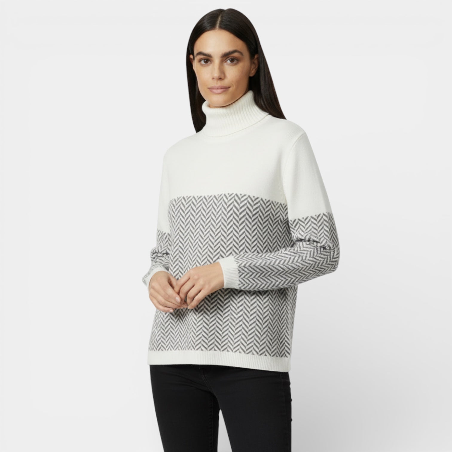 Pull en maille à col roulé pour femme – Pull d'hiver