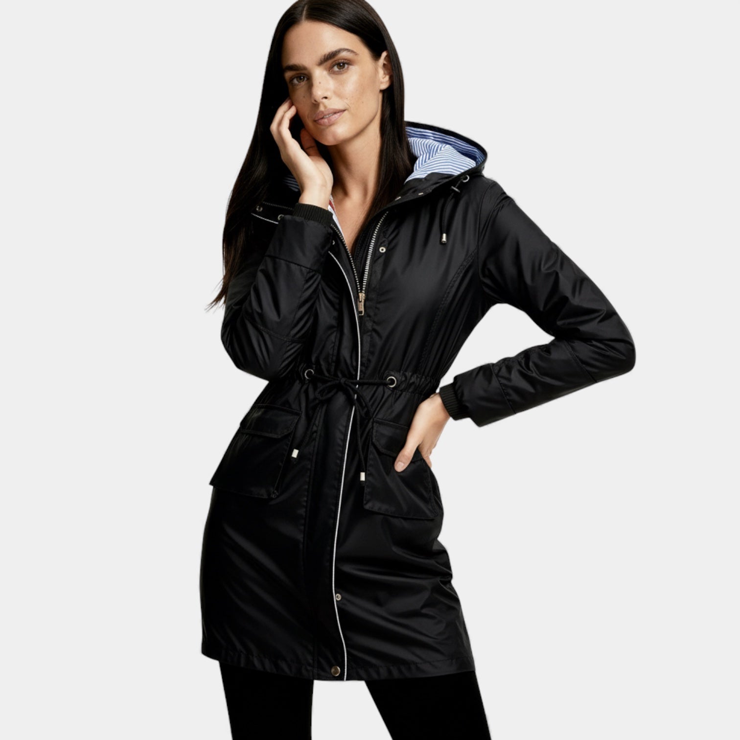 Parka imperméable à capuche pour femmes – manteau de pluie