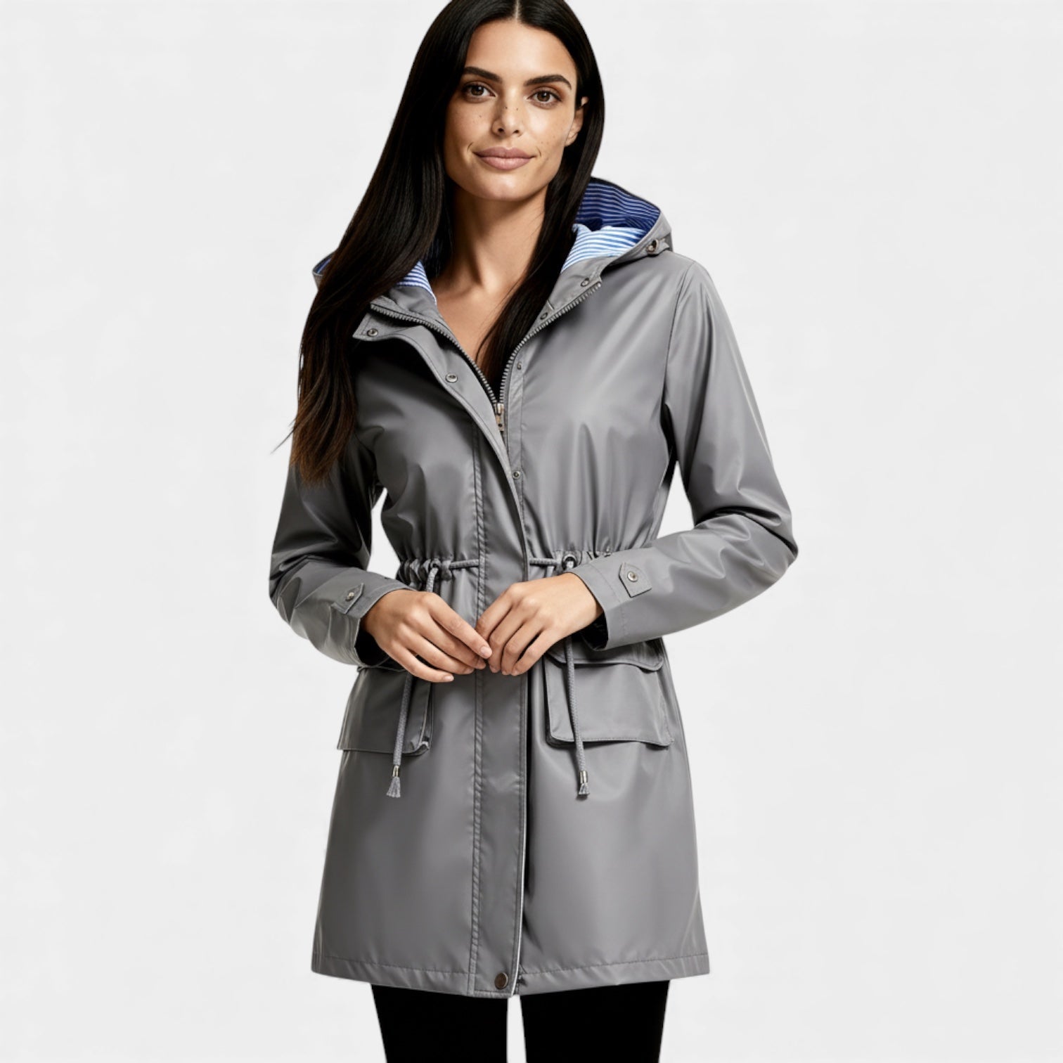 Parka imperméable à capuche pour femmes – manteau de pluie