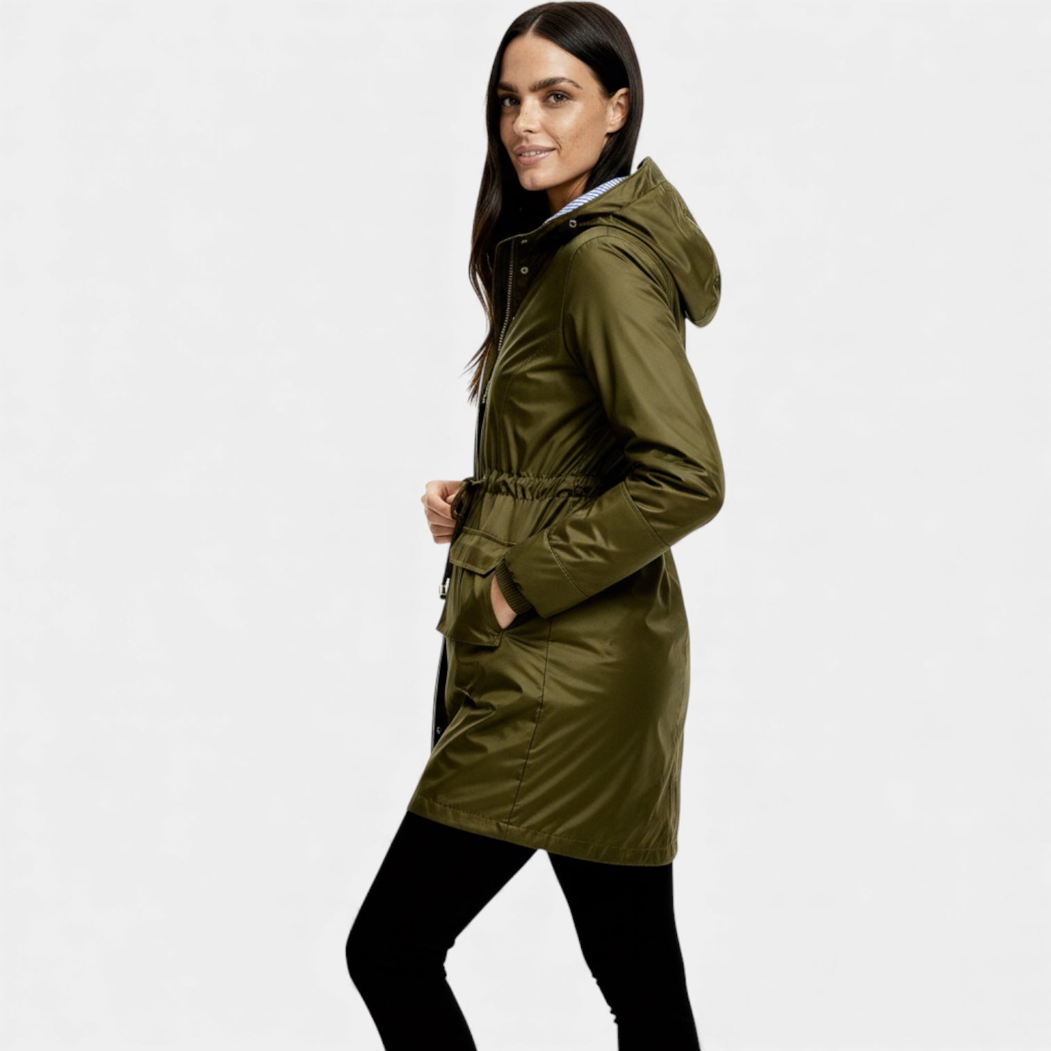 Parka imperméable à capuche pour femmes – manteau de pluie