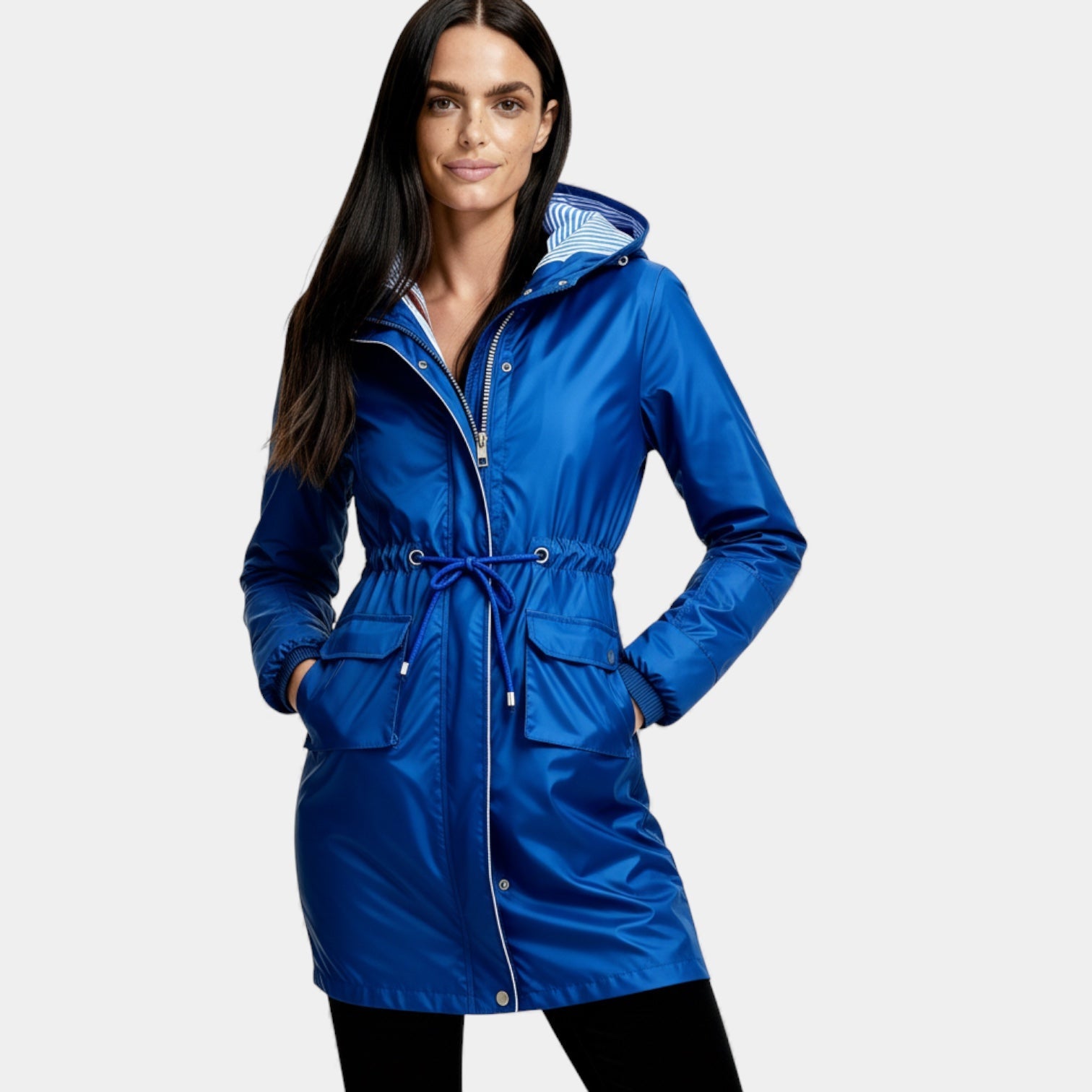 Parka imperméable à capuche pour femmes – manteau de pluie