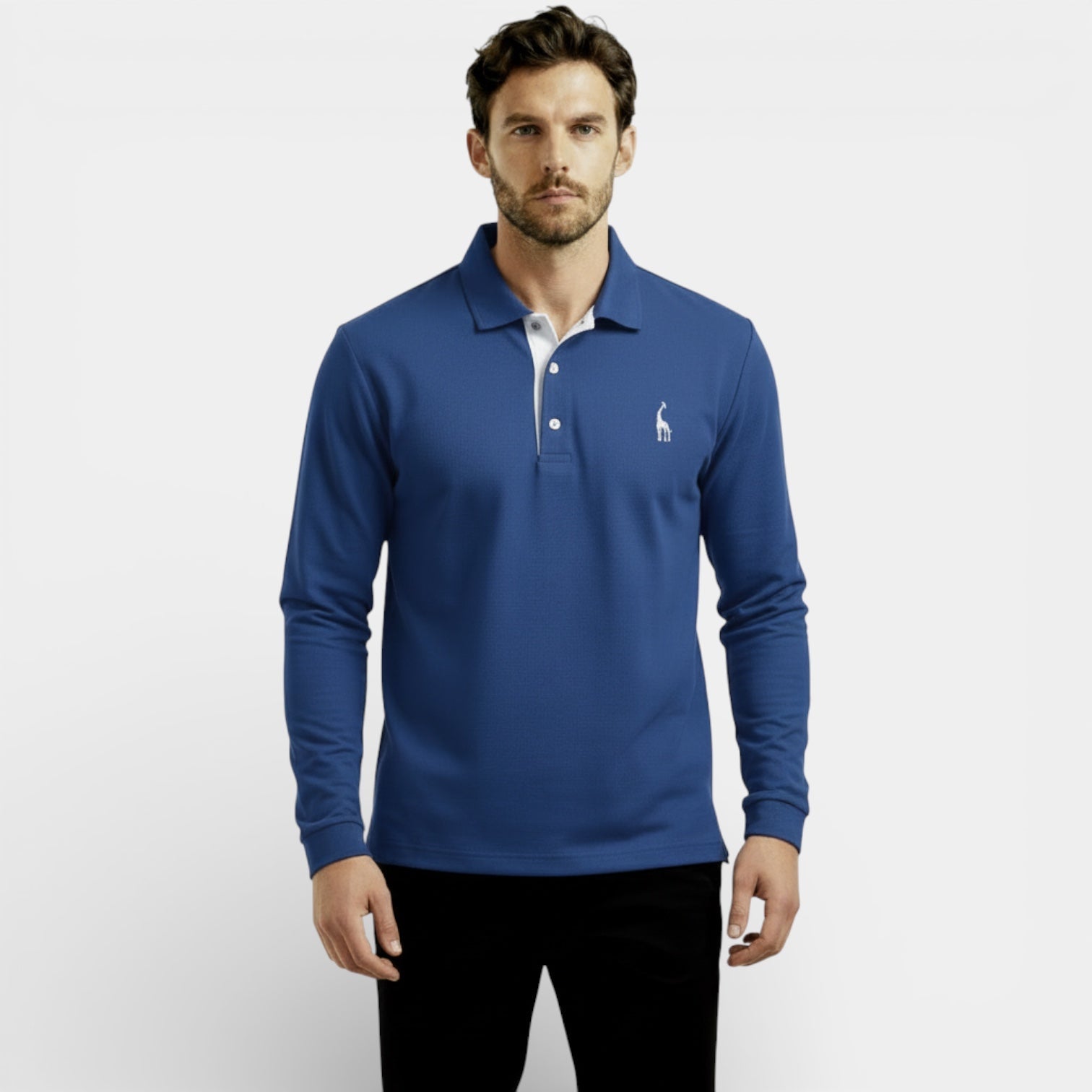 Polo classique à manches longues pour homme