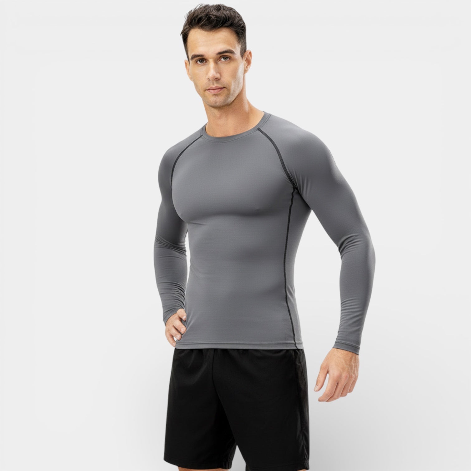 T-shirt de compression à manches longues pour homme