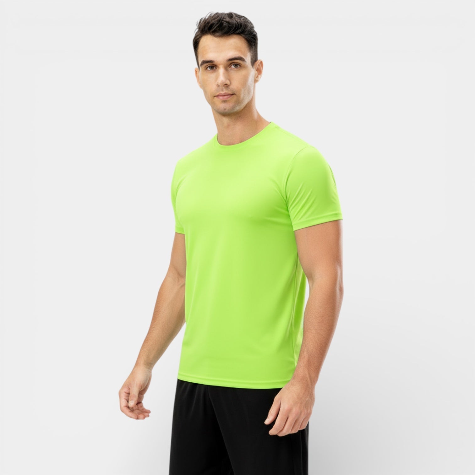 T-shirt de performance à manches courtes pour hommes – coupe athlétique, tee d'entraînement