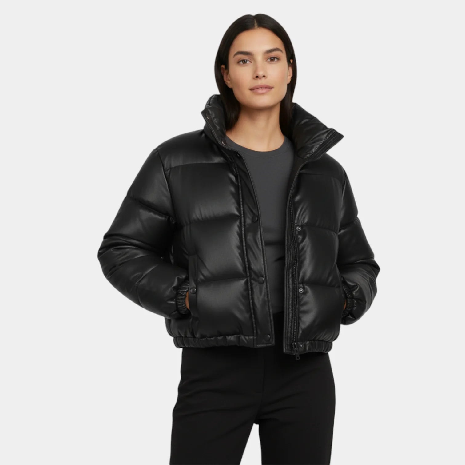 Doudoune courte pour femmes – matelassée minimaliste