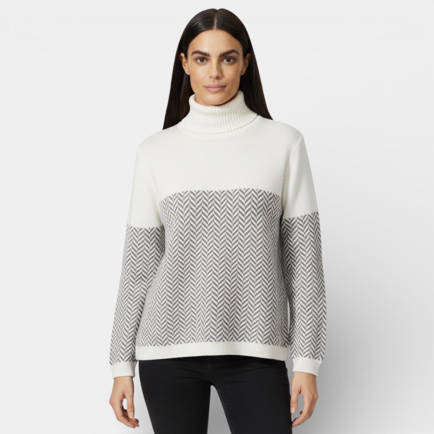Pull en maille à col roulé pour femme – Pull d'hiver