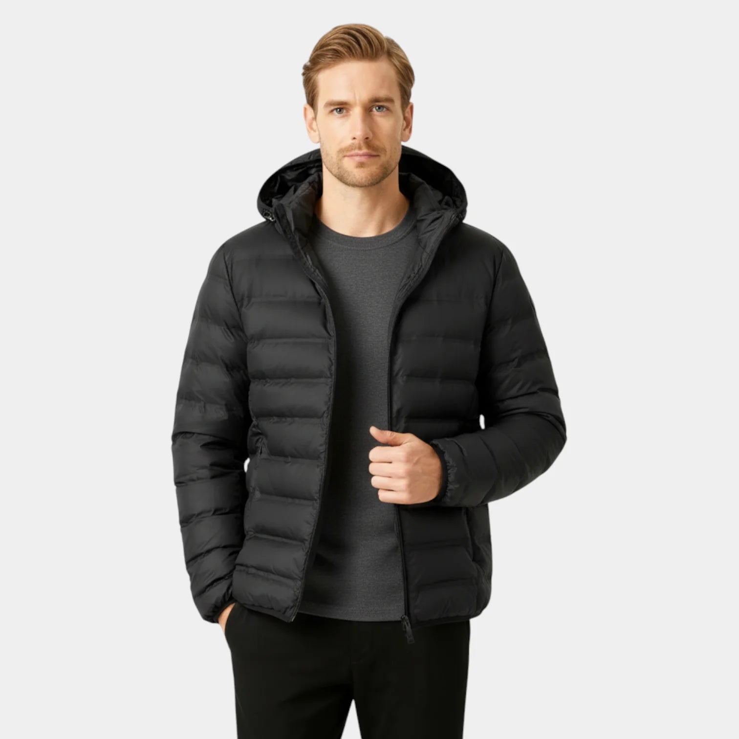 Veste matelassée à capuche pour homme - légère