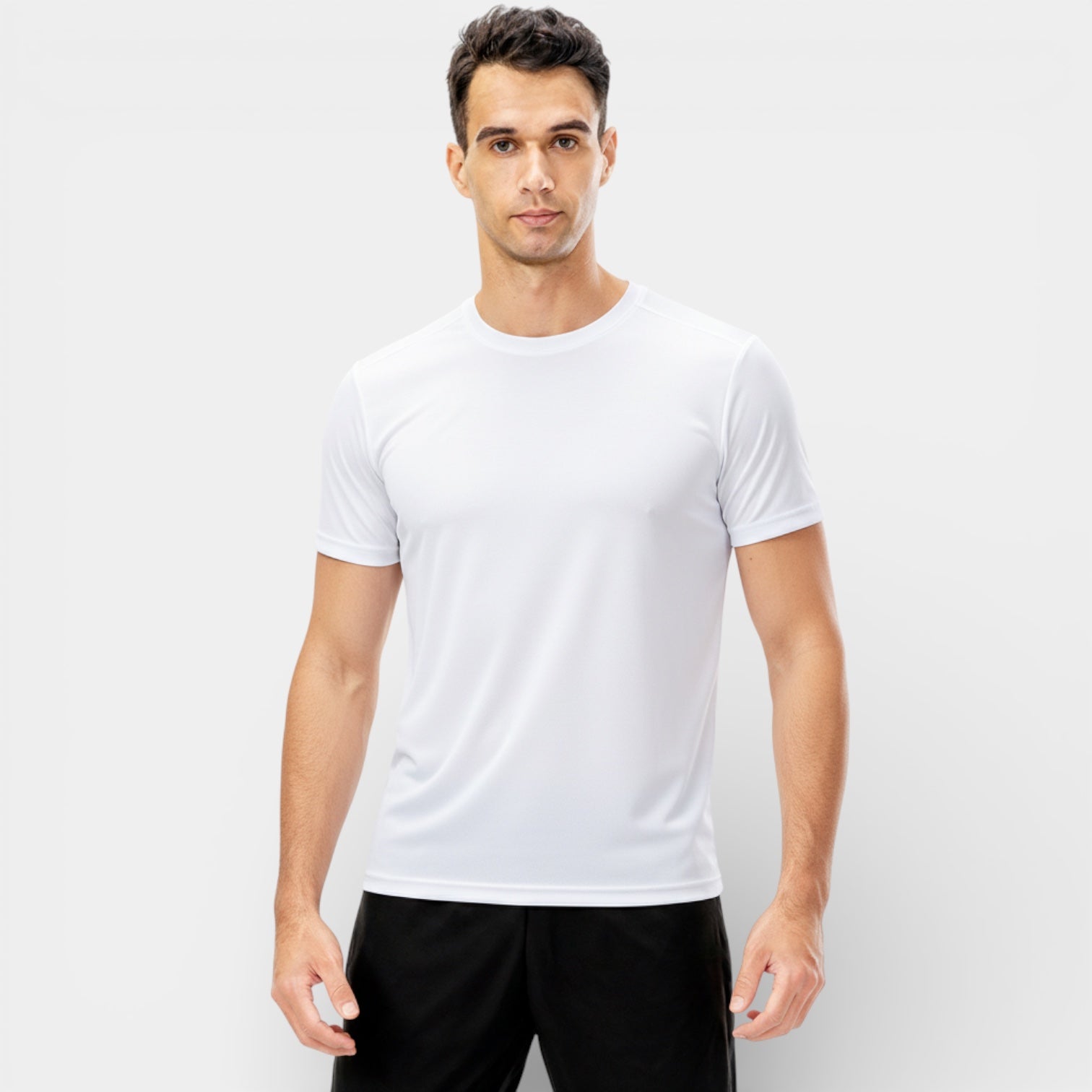 T-shirt de performance à manches courtes pour hommes – coupe athlétique, tee d'entraînement