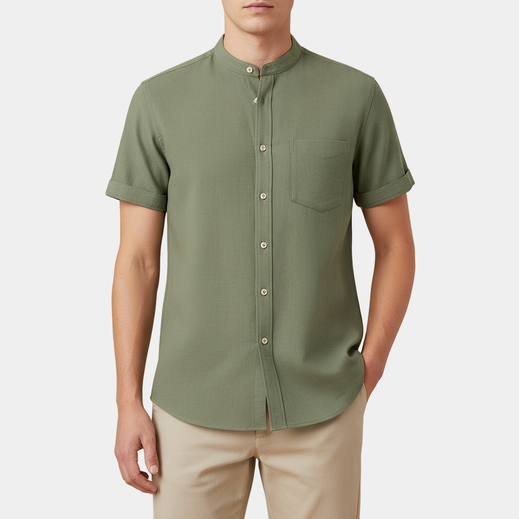 T-shirt homme en lin à manches courtes, coupe décontractée