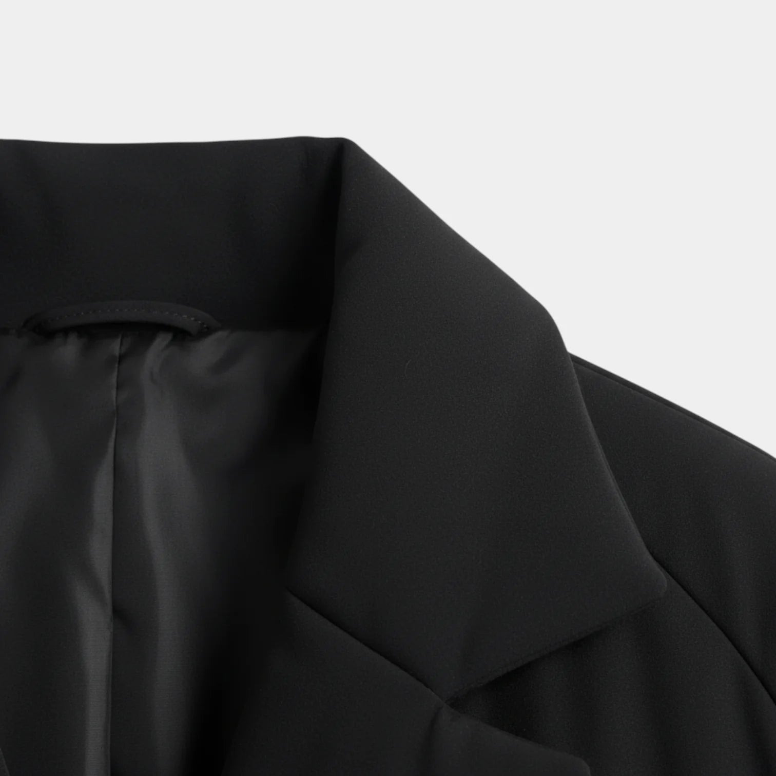 Veste matelassée pour femme à revers – coupe décontractée, longueur mi-longue