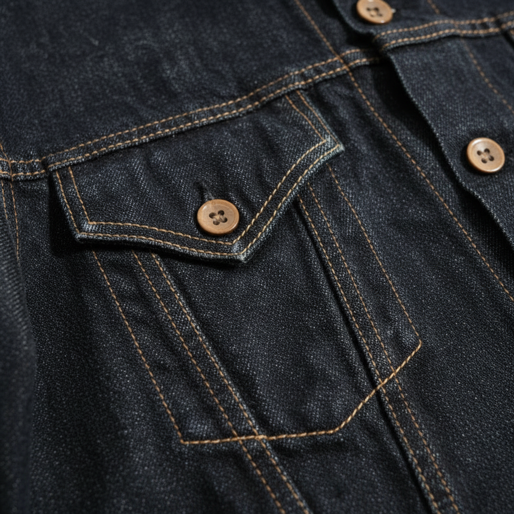 Veste trucker en jean classique pour homme – coupe droite