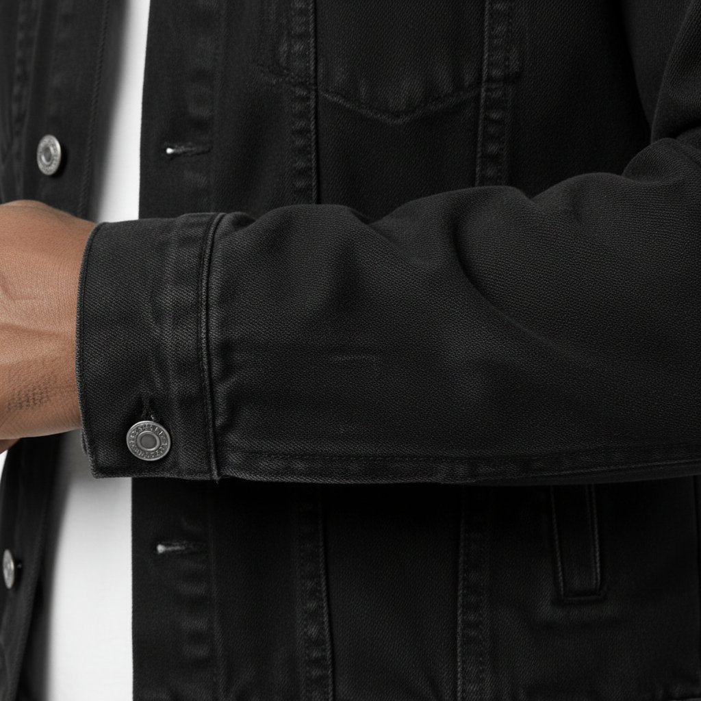 Veste en jean classique pour homme à boutons