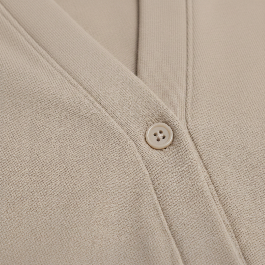 Haut pour femme à manches longues à boutons sur le devant et col en V – coupe décontractée