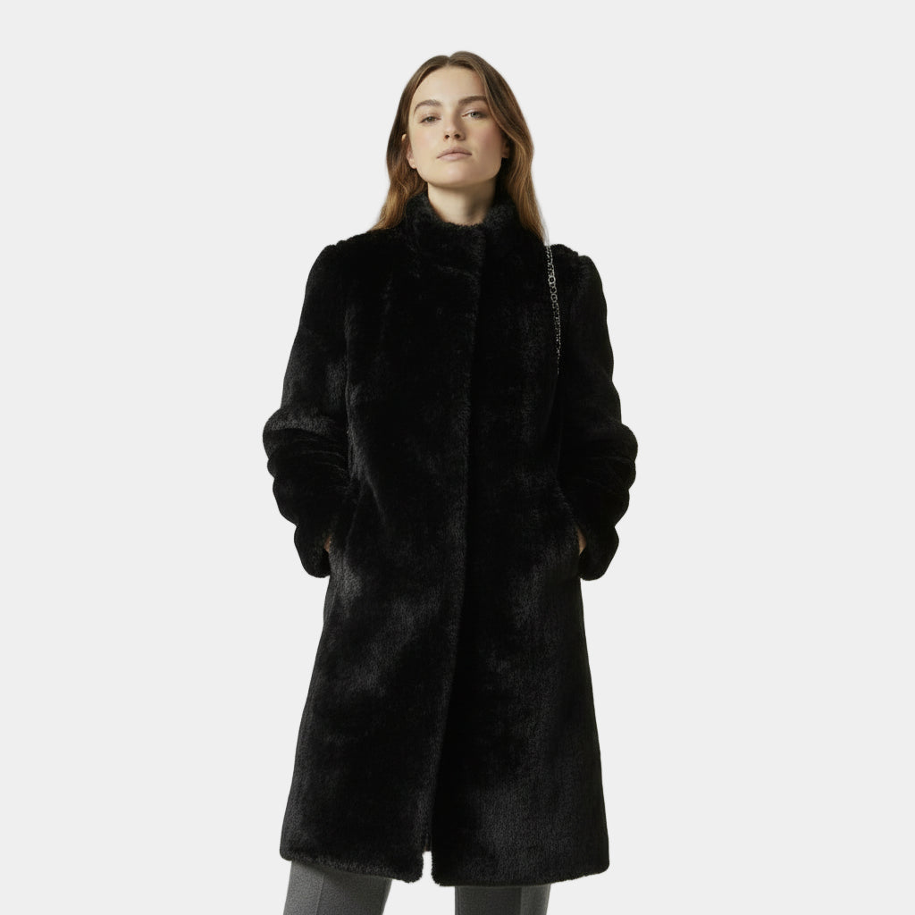 Manteau long en fausse fourrure de vison pour femmes