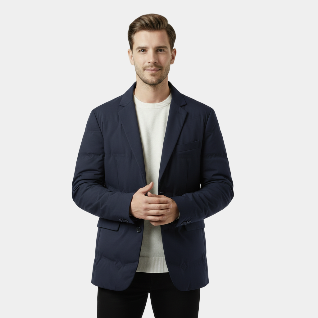 Veste blazer matelassée et isolée pour homme