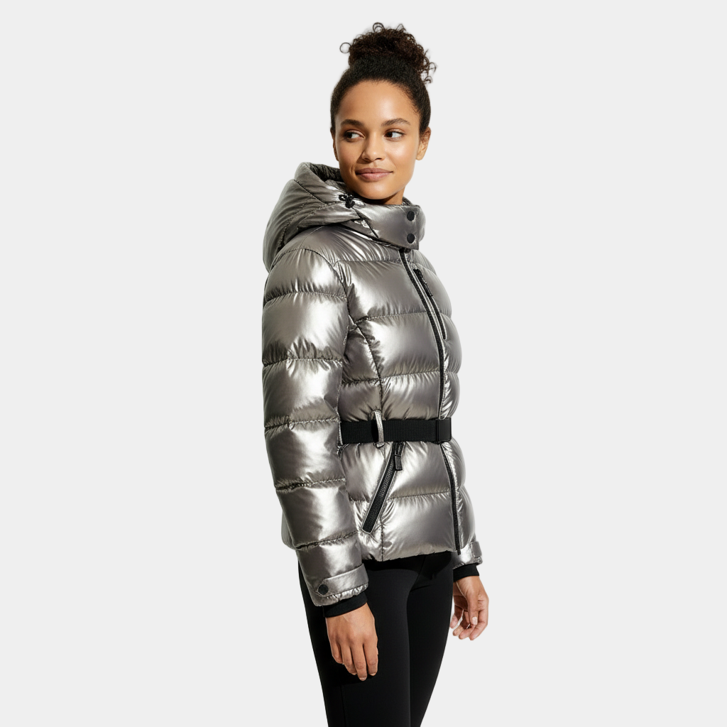 Doudoune matelassée ceinturée pour femme - Manteau d'hiver